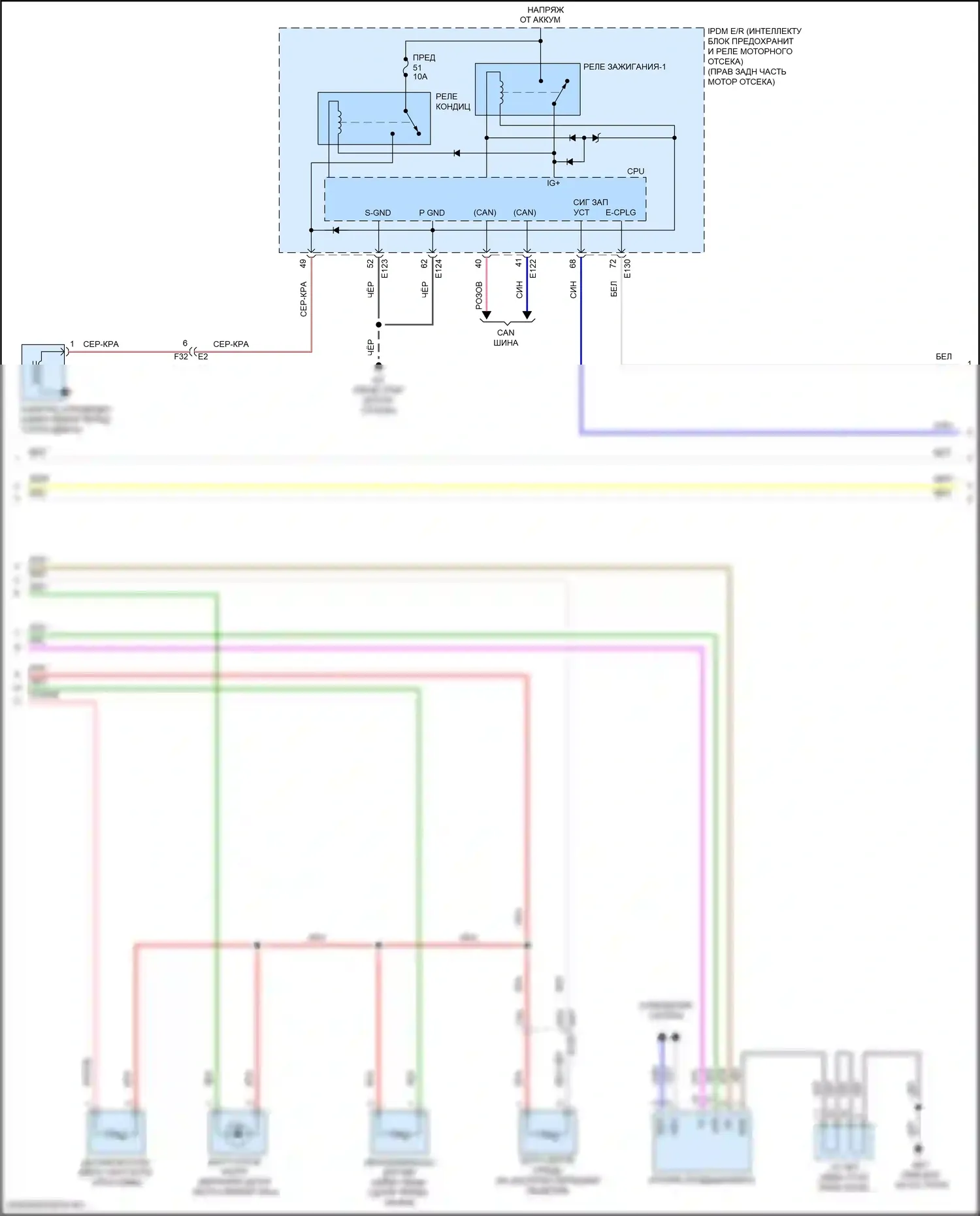 Titan Nissan II рестайлинг (2019-2024): Электросхема климат контроля (2 из 3) 