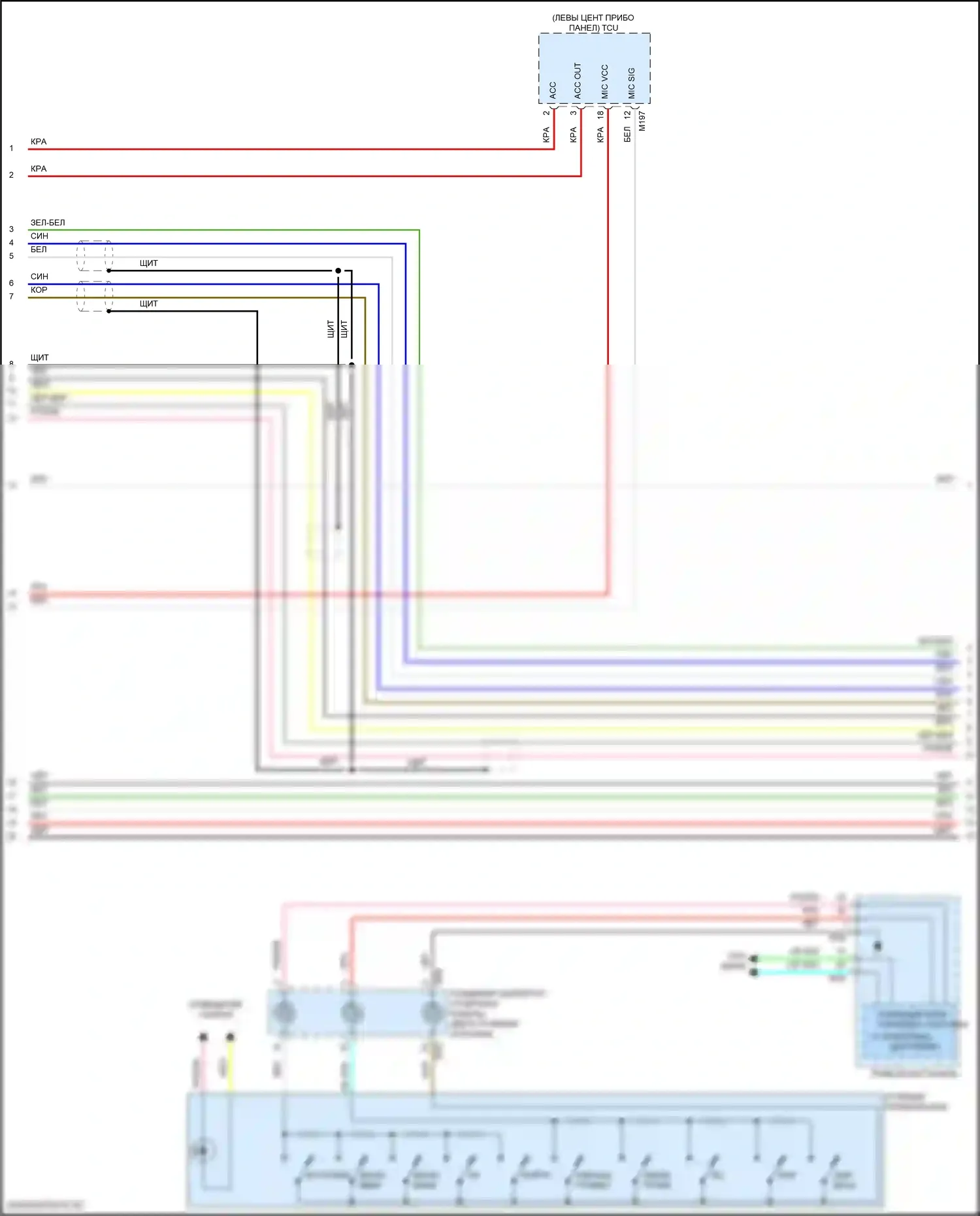Titan Nissan II рестайлинг (2019-2024): Электросхема радиосети, с усилителем (2 из 4) 