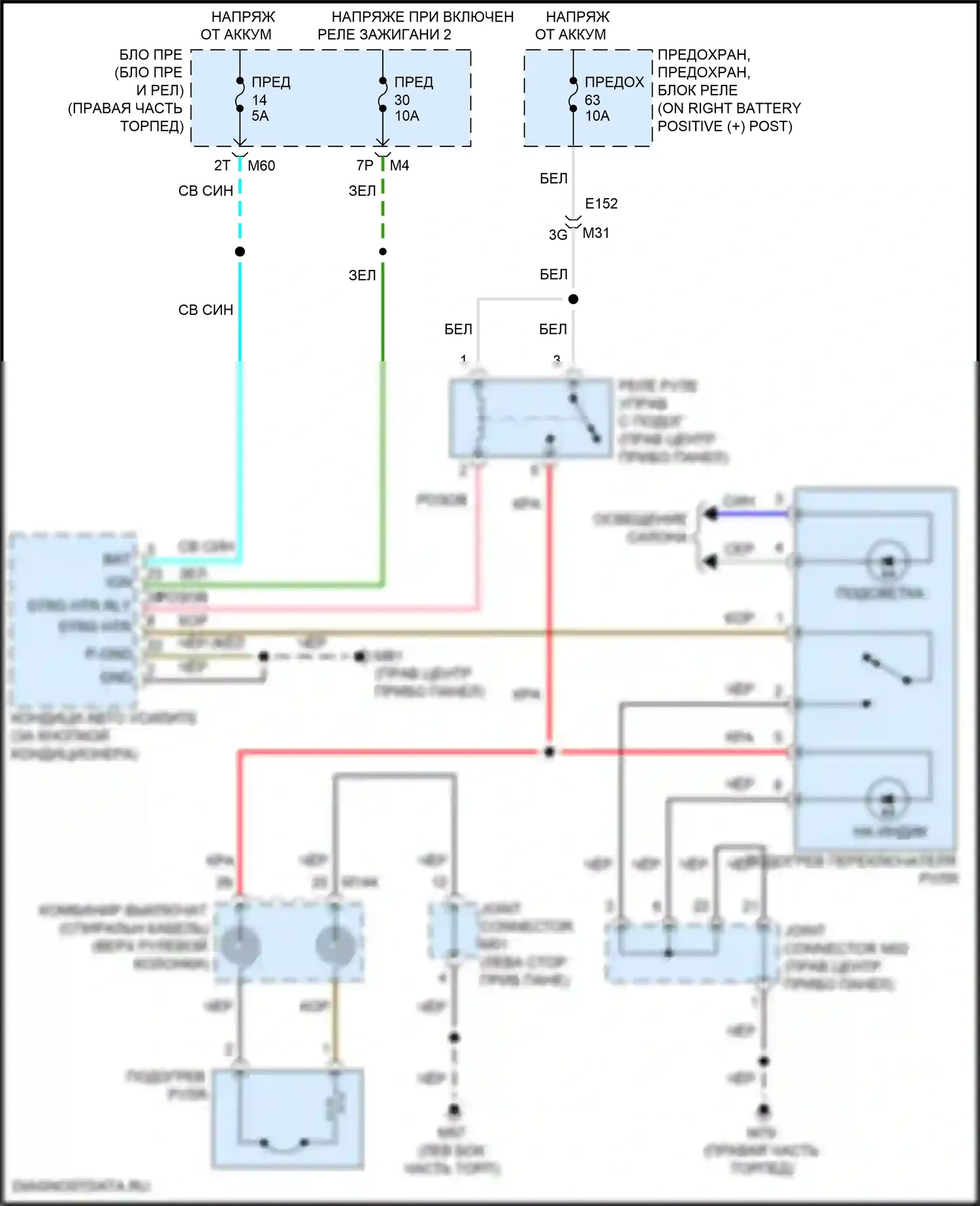 Titan Nissan II рестайлинг (2019-2024): Электросхема рулевого колеса с подогревом 