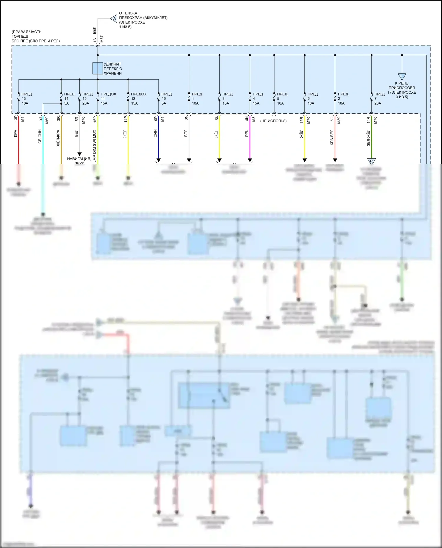 Titan Nissan II (2015-2019): Электросхема блока предохранителей реле (2 из 5) 