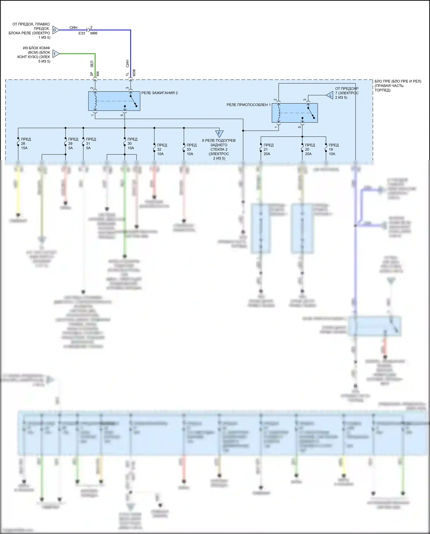 Titan Nissan II (2015-2019): Электросхема блока предохранителей реле (3 из 5) 
