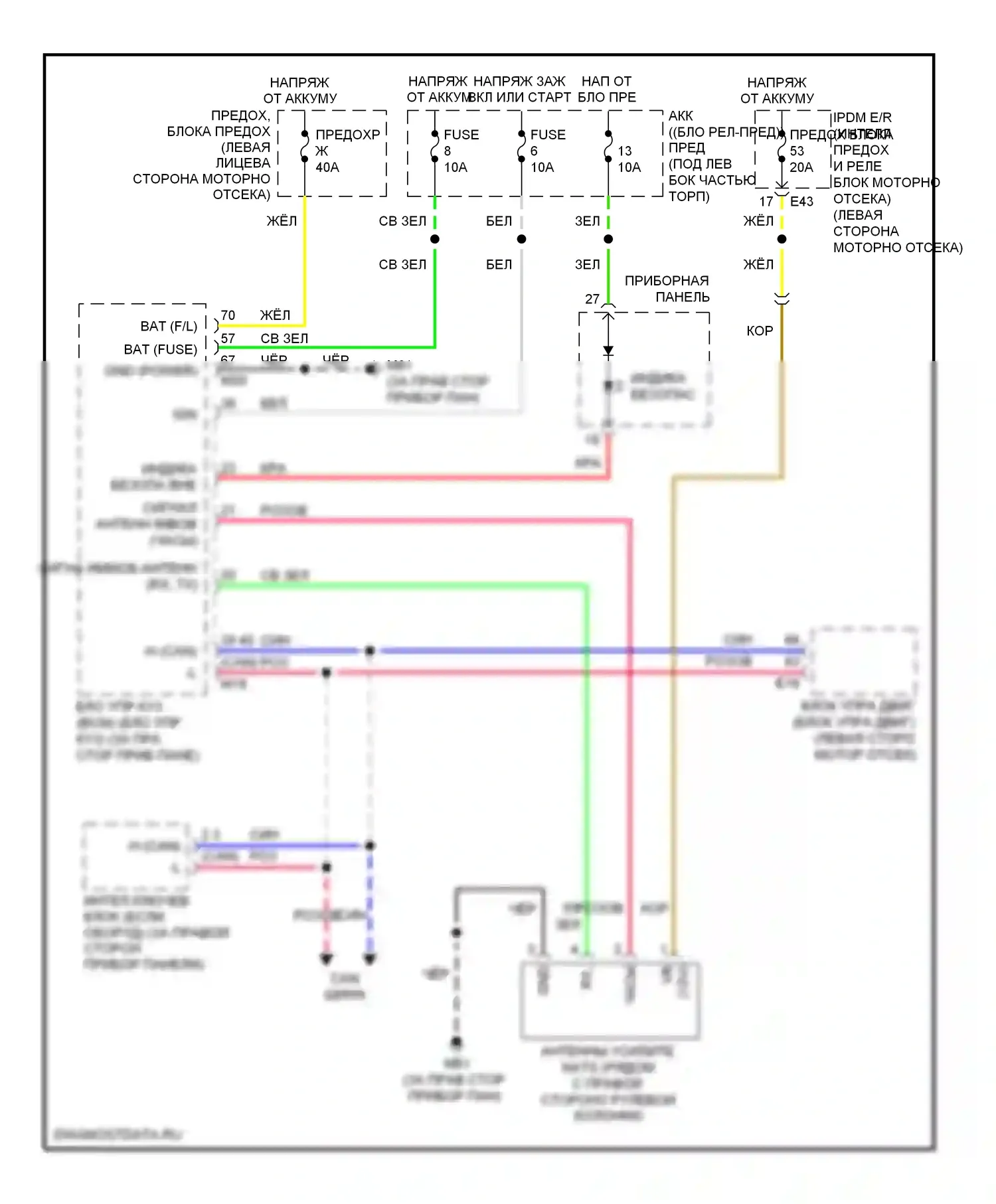 Versa Nissan I (2006-2012): Электросхема иммобилайзера 