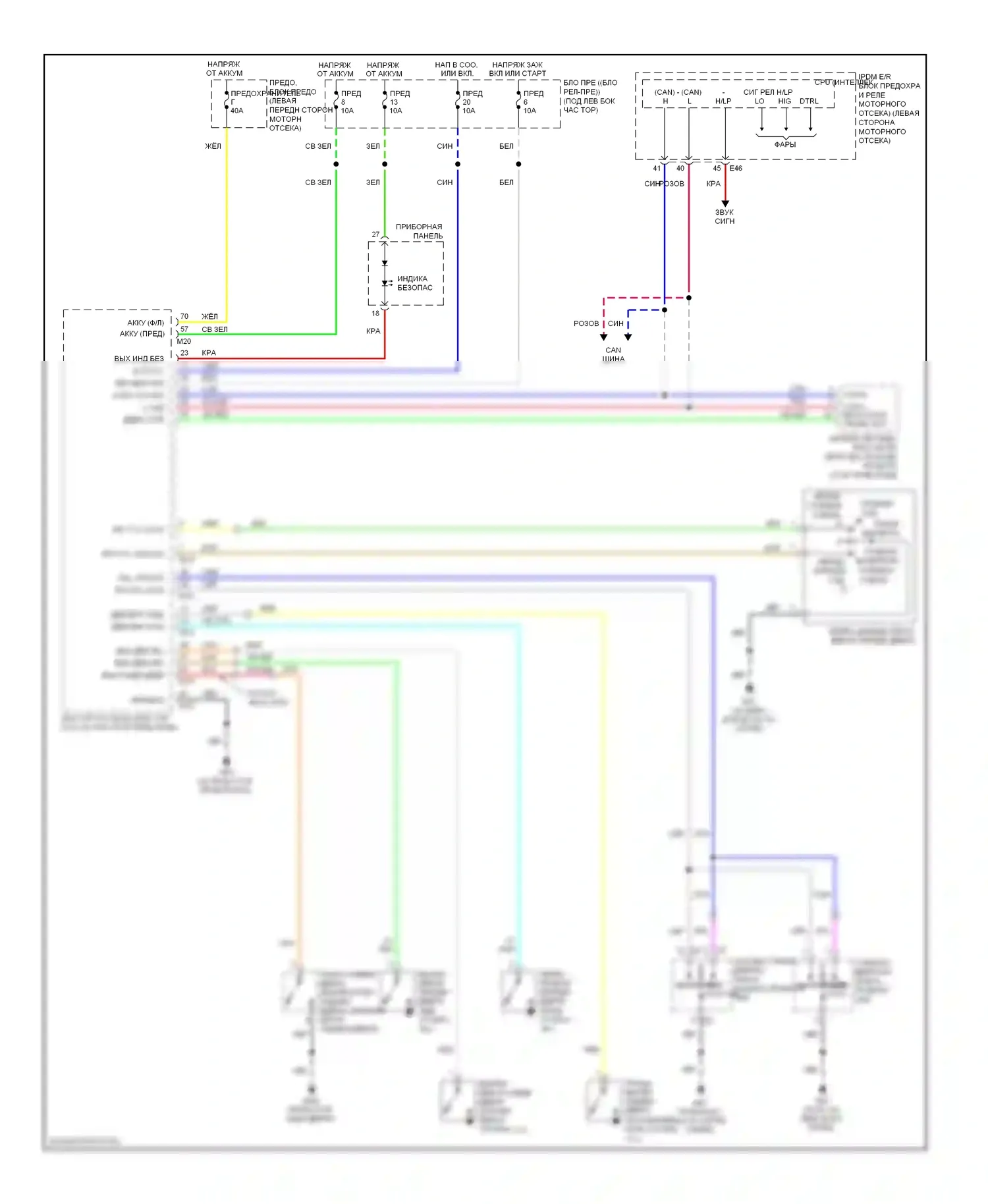 Versa Nissan I (2006-2012): Электросхема защиты от взлома 