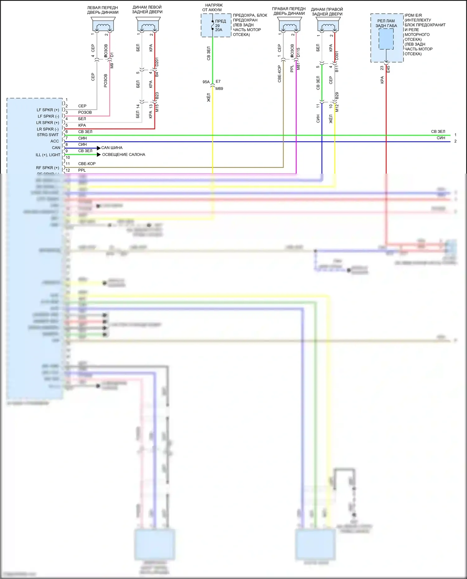 Versa Nissan II рестайлинг (2014-2019): Электросхема навигации (1 из 2) 