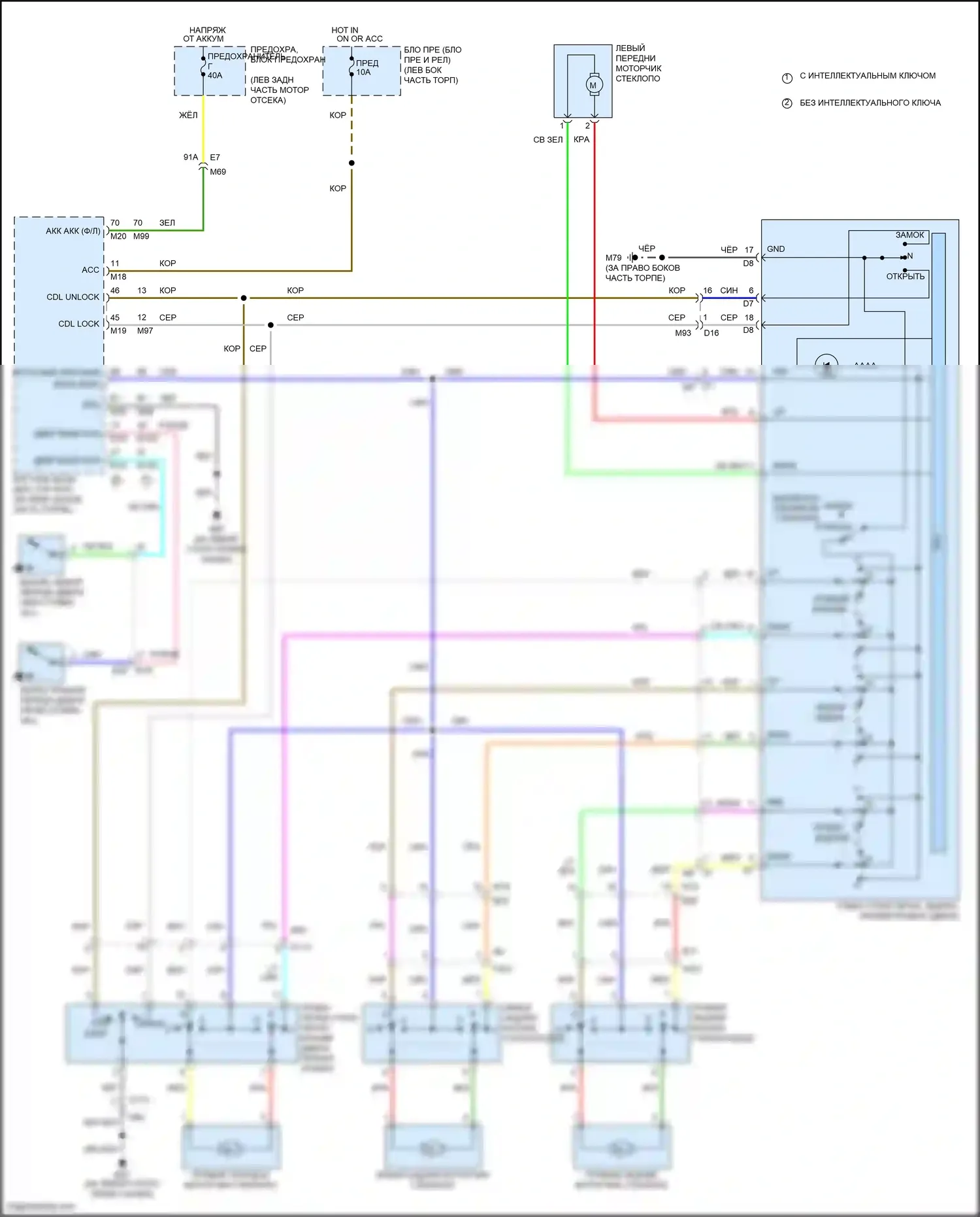Versa Nissan II рестайлинг (2014-2019): Стеклоподъемники электросхема 