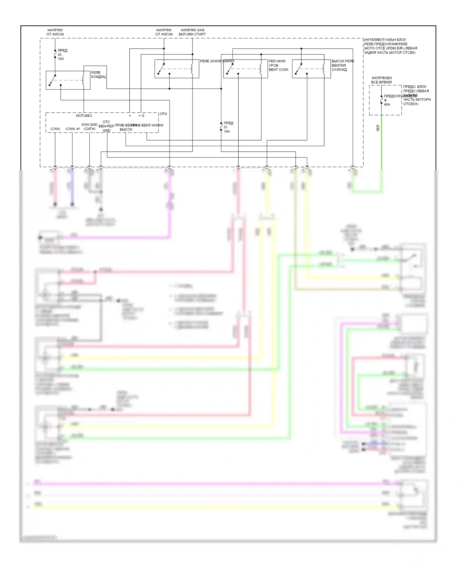 Versa Nissan II (2012-2014): Электросхема ручного кондиционера (2 из 2) 