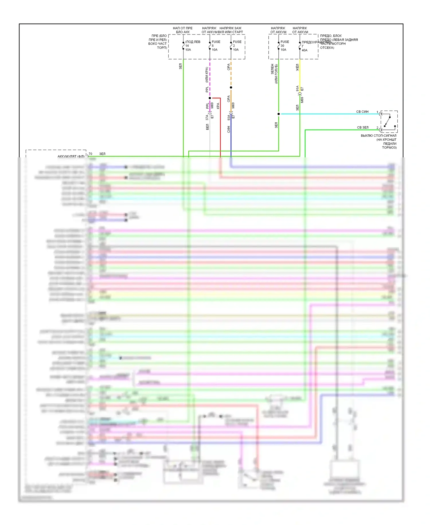 Versa Nissan II (2012-2014): Электросхема с защитой от взлома, с интеллектуальным ключевым блоком (1 из 4) 