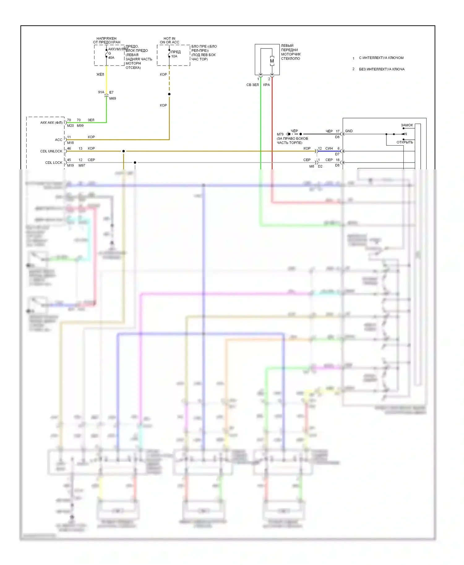 Versa Nissan II (2012-2014): Стеклоподъемники электросхема 