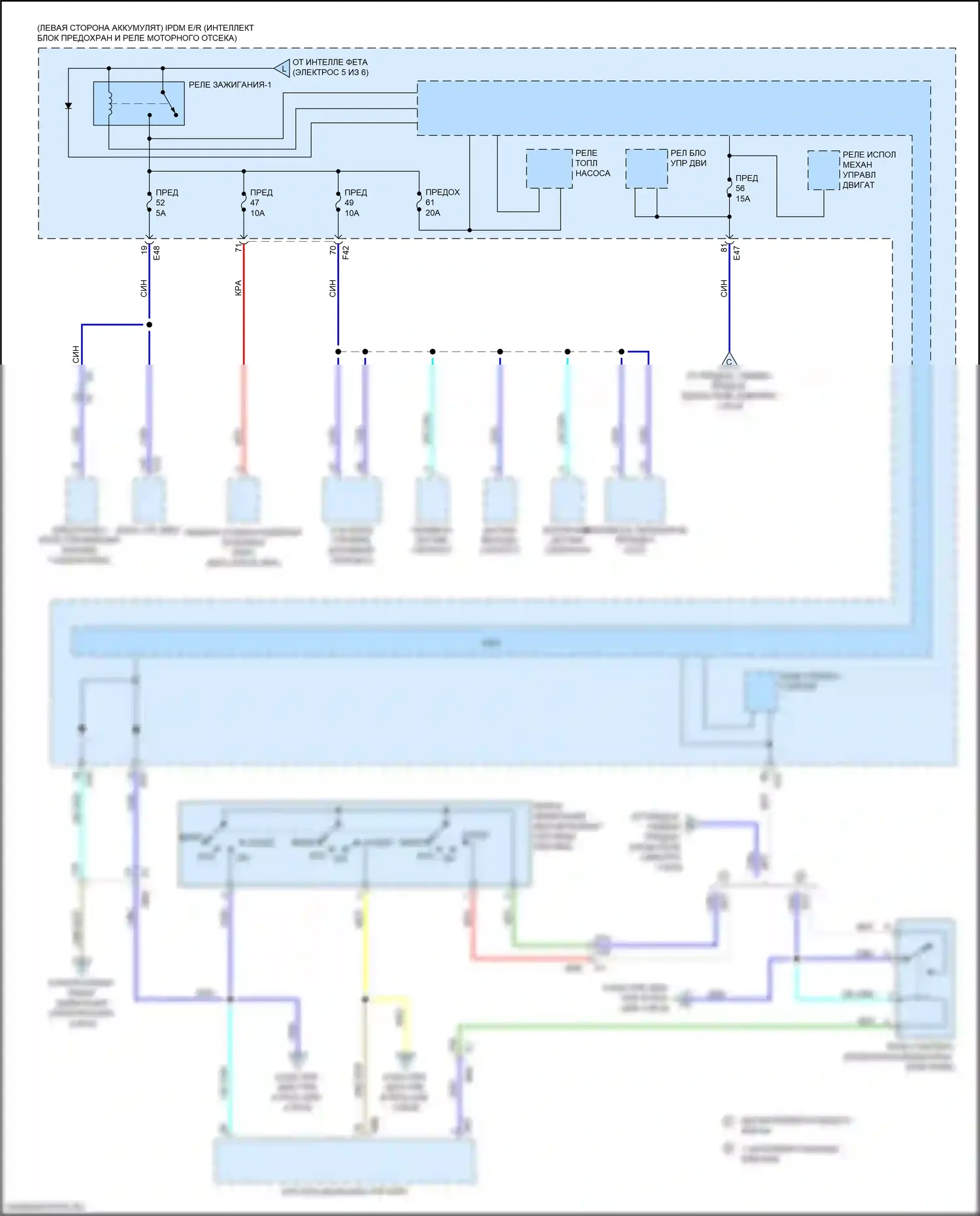 Versa Nissan III (2019-2022): Электросхема блока предохранителей реле (6 из 6) 