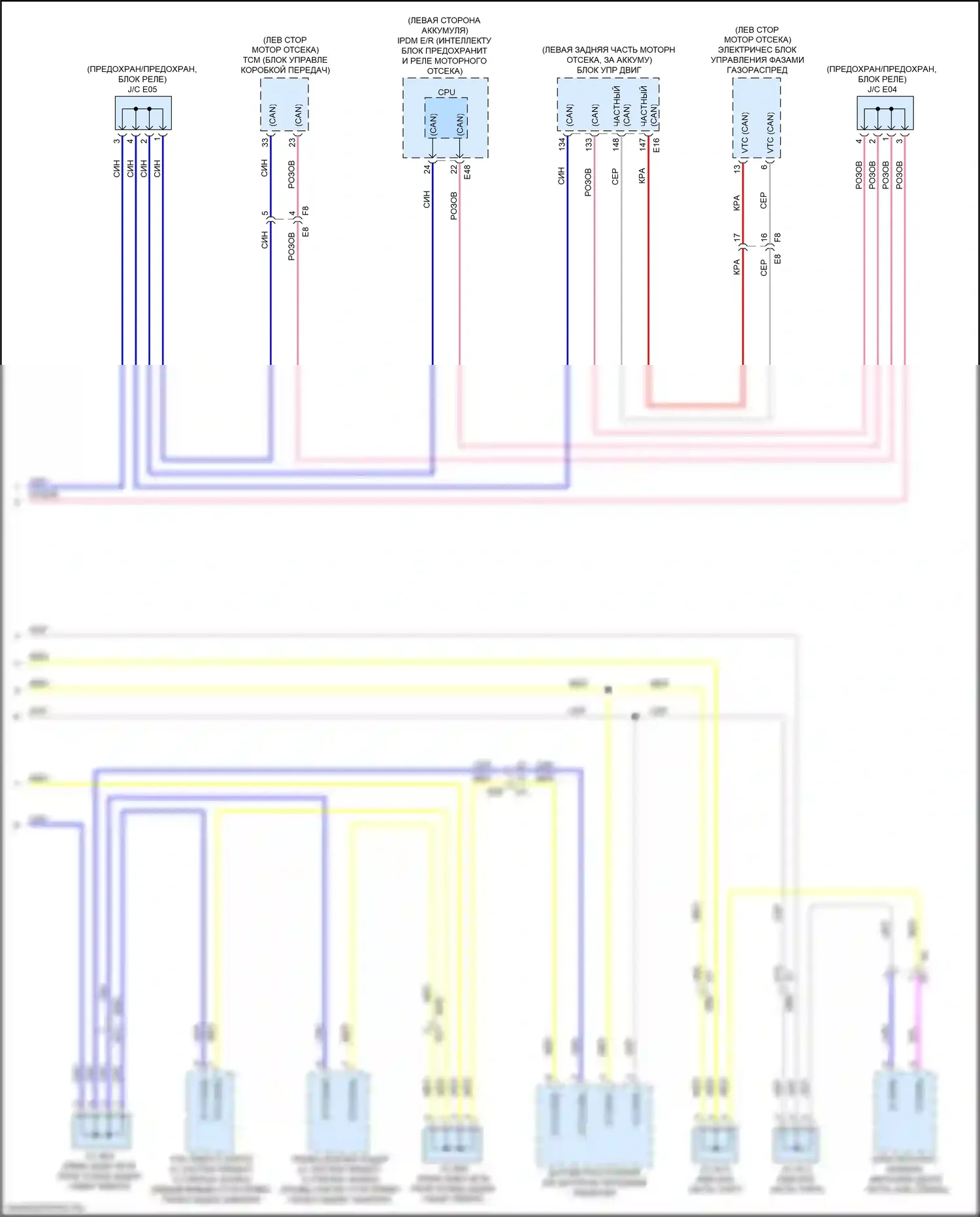 Versa Nissan III (2019-2022): Can шина электросхема (4 из 4) 