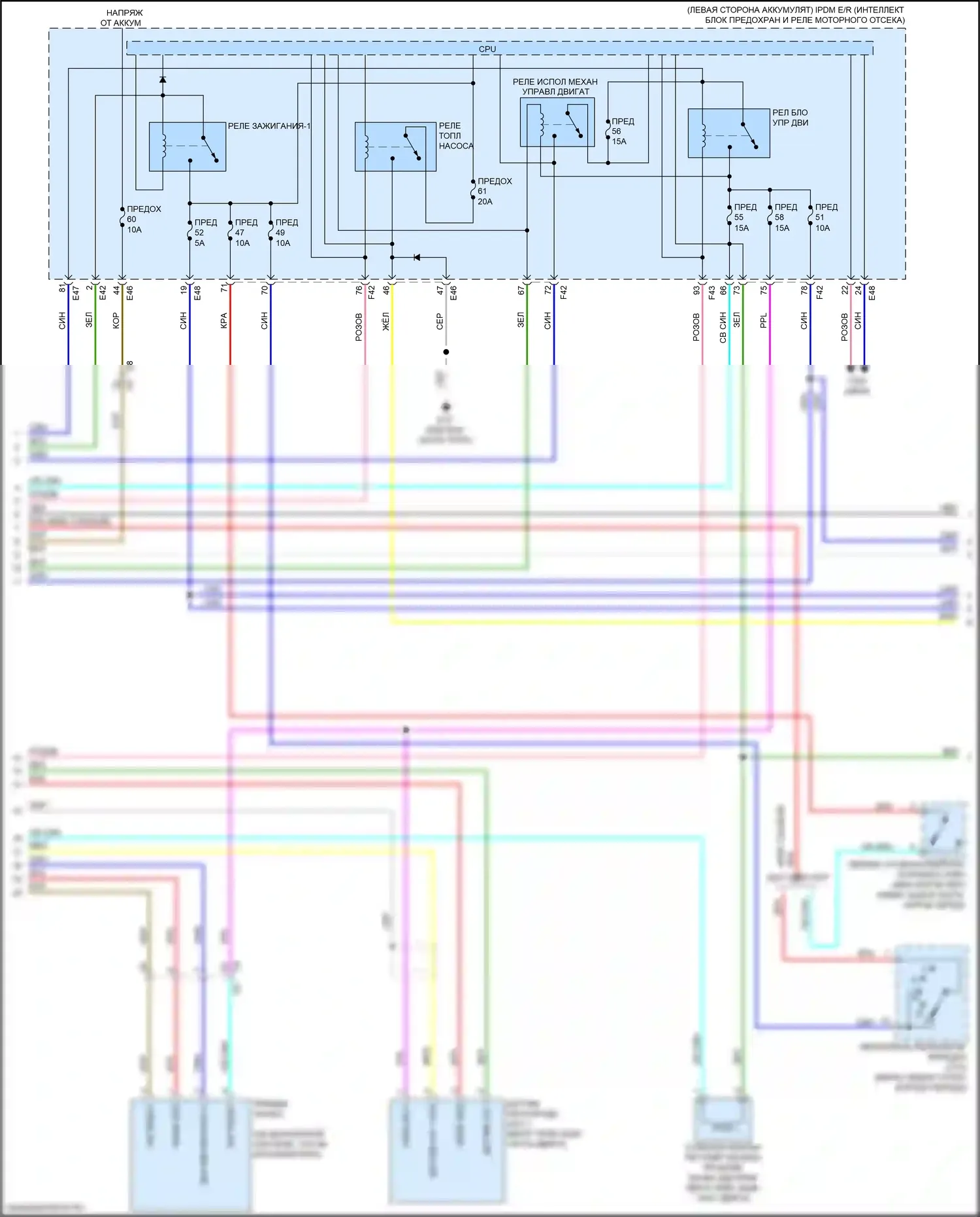 Versa Nissan III (2019-2022): Электросхема двигателя 1.6л (4 из 6) 