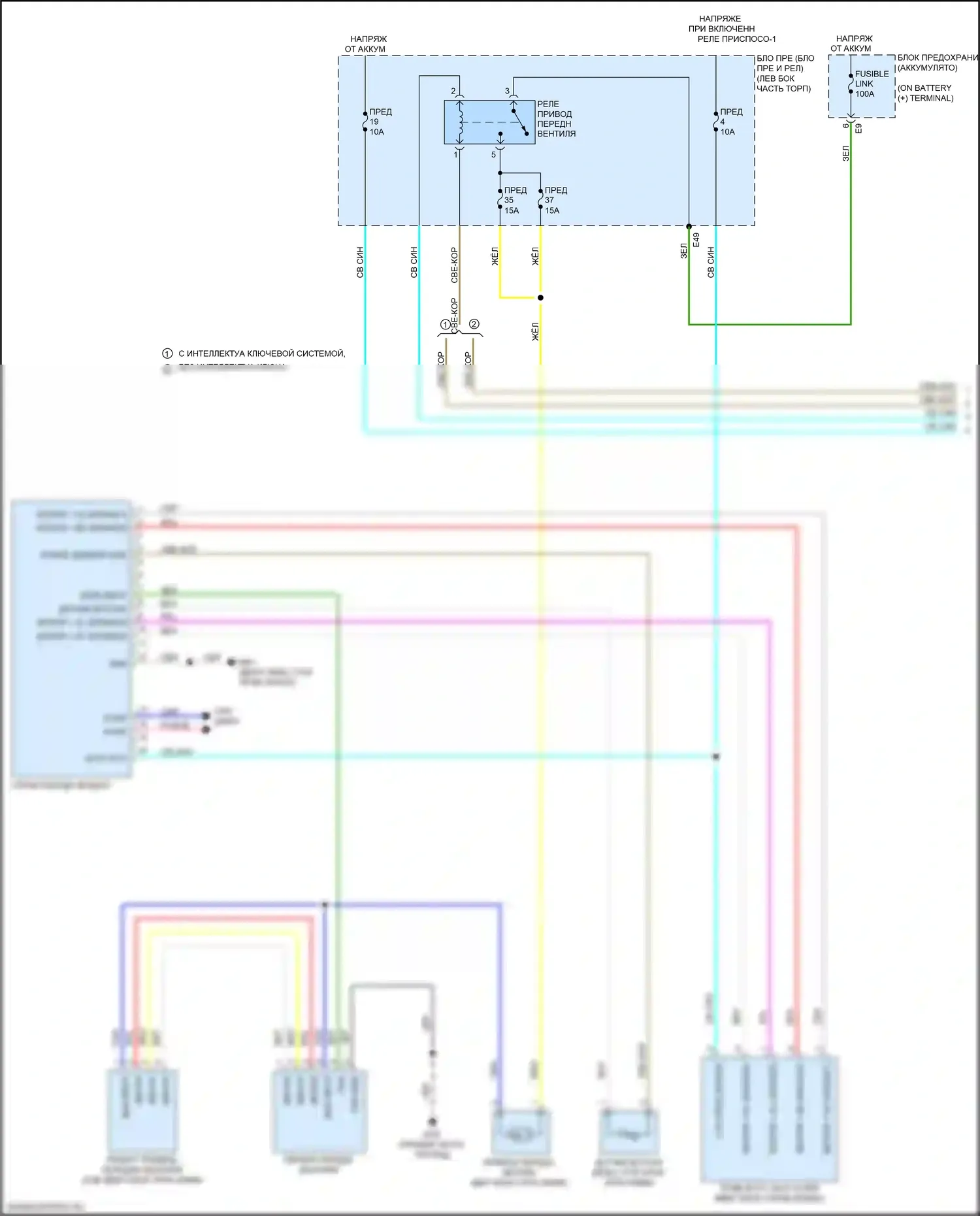 Versa Nissan III (2019-2022): Электросхема ручного кондиционера (1 из 2) 