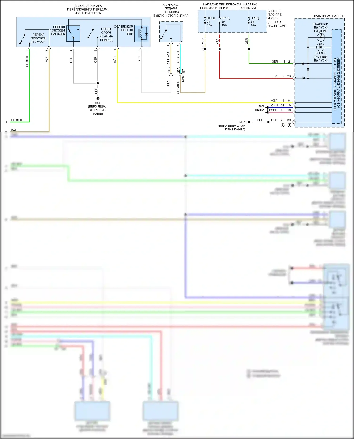 Versa Nissan III (2019-2022): Электросхема коробки передач (2 из 2) 