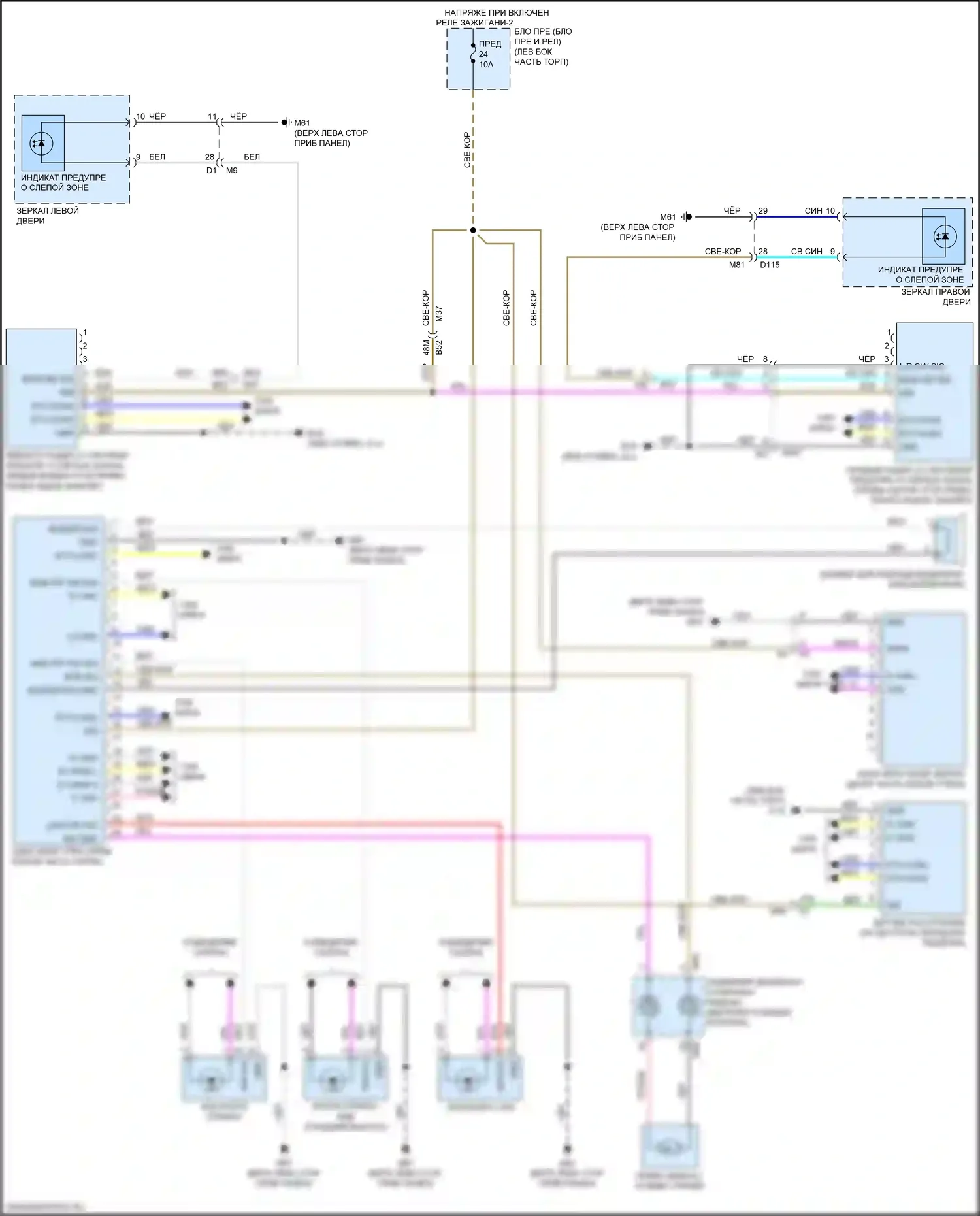 Versa Nissan III (2019-2022): Электросхема системы помощи водителю 