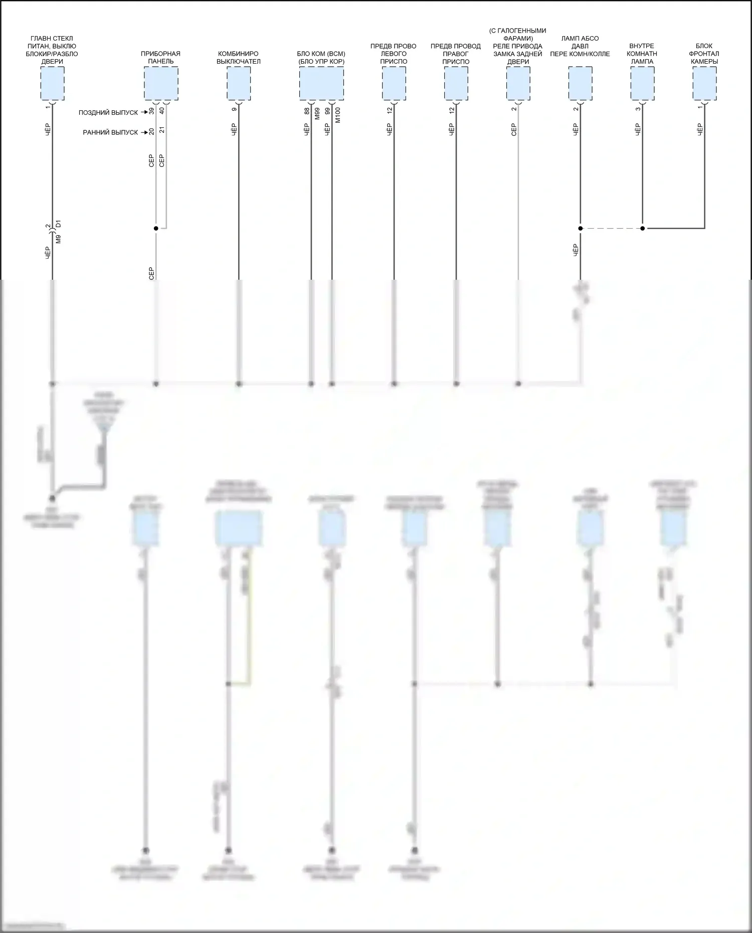 Versa Nissan III (2019-2022): Электросхема точек подключения масс (4 из 4) 
