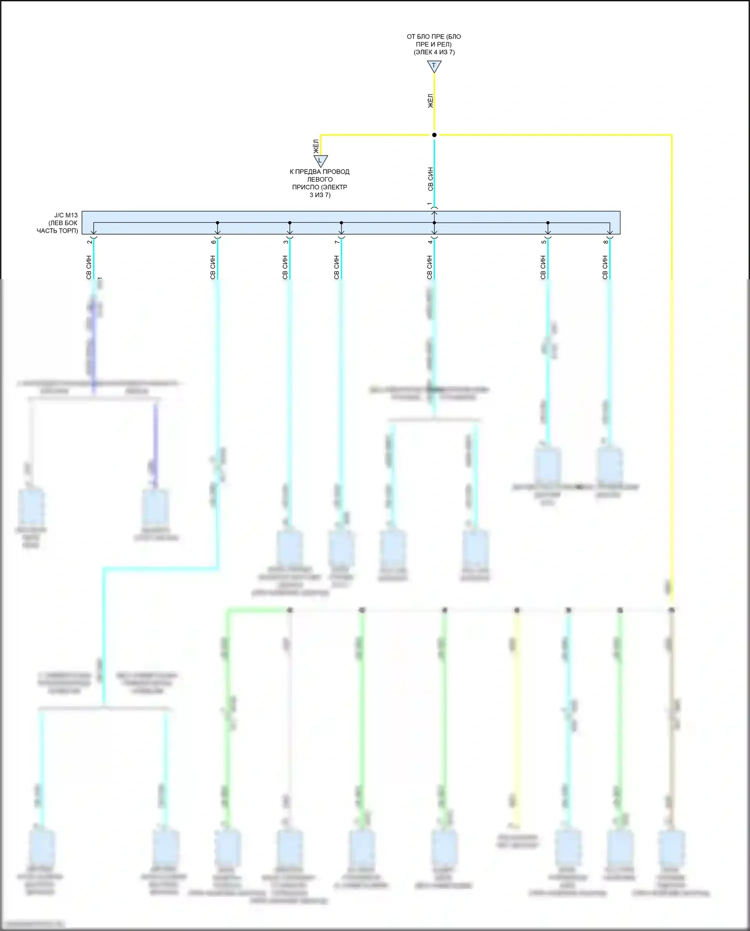 X-Trail Nissan III рестайлинг (2017-2024): Электросхема блока предохранителей реле (7 из 7) 