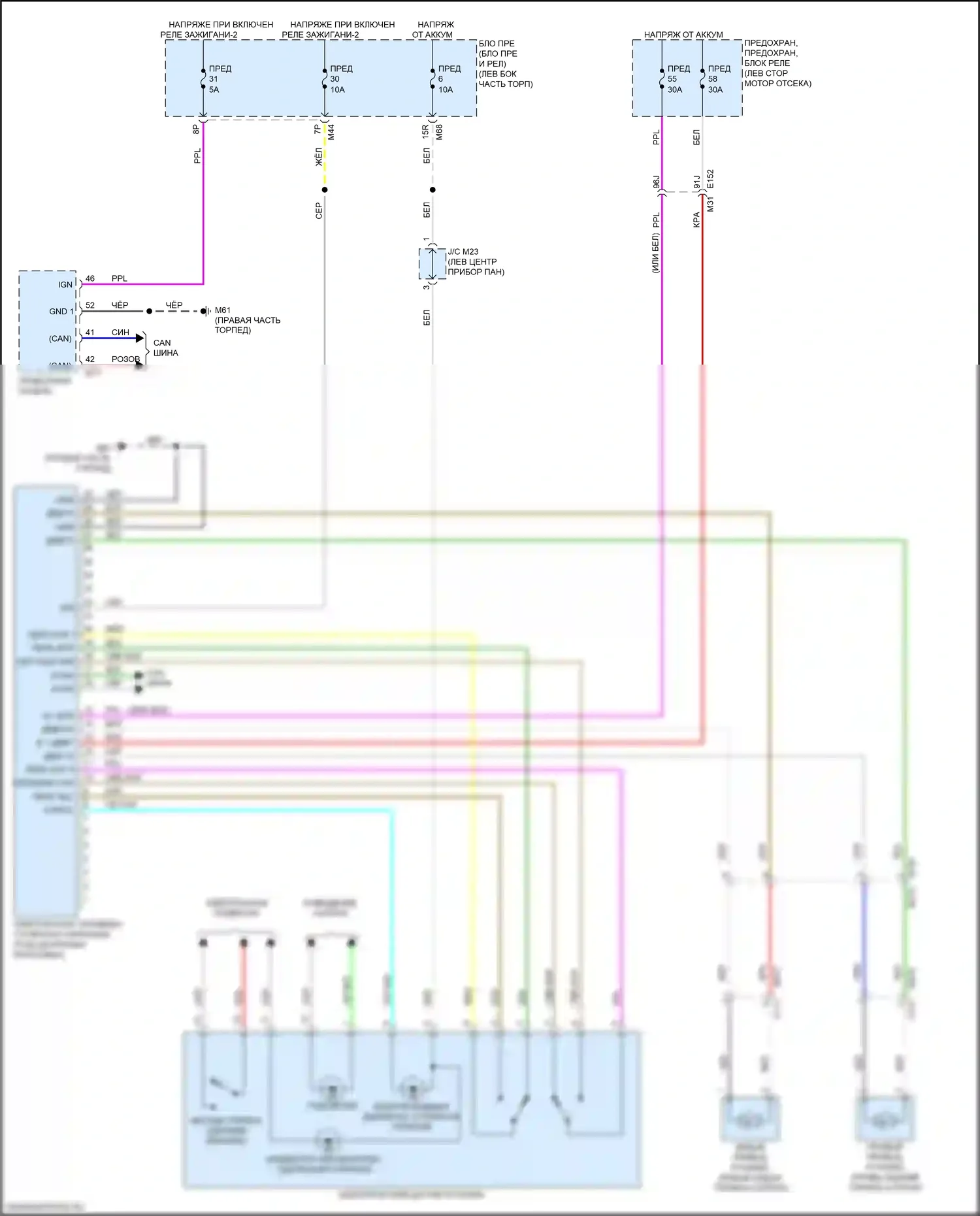 X-Trail Nissan III рестайлинг (2017-2024): Электрический ручник электросхема 