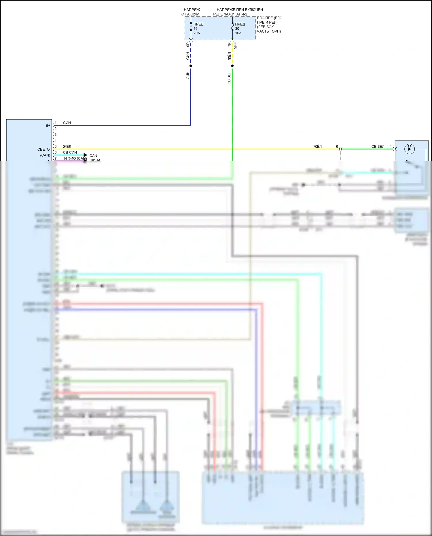 X-Trail Nissan III рестайлинг (2017-2024): Электросхема телематики 
