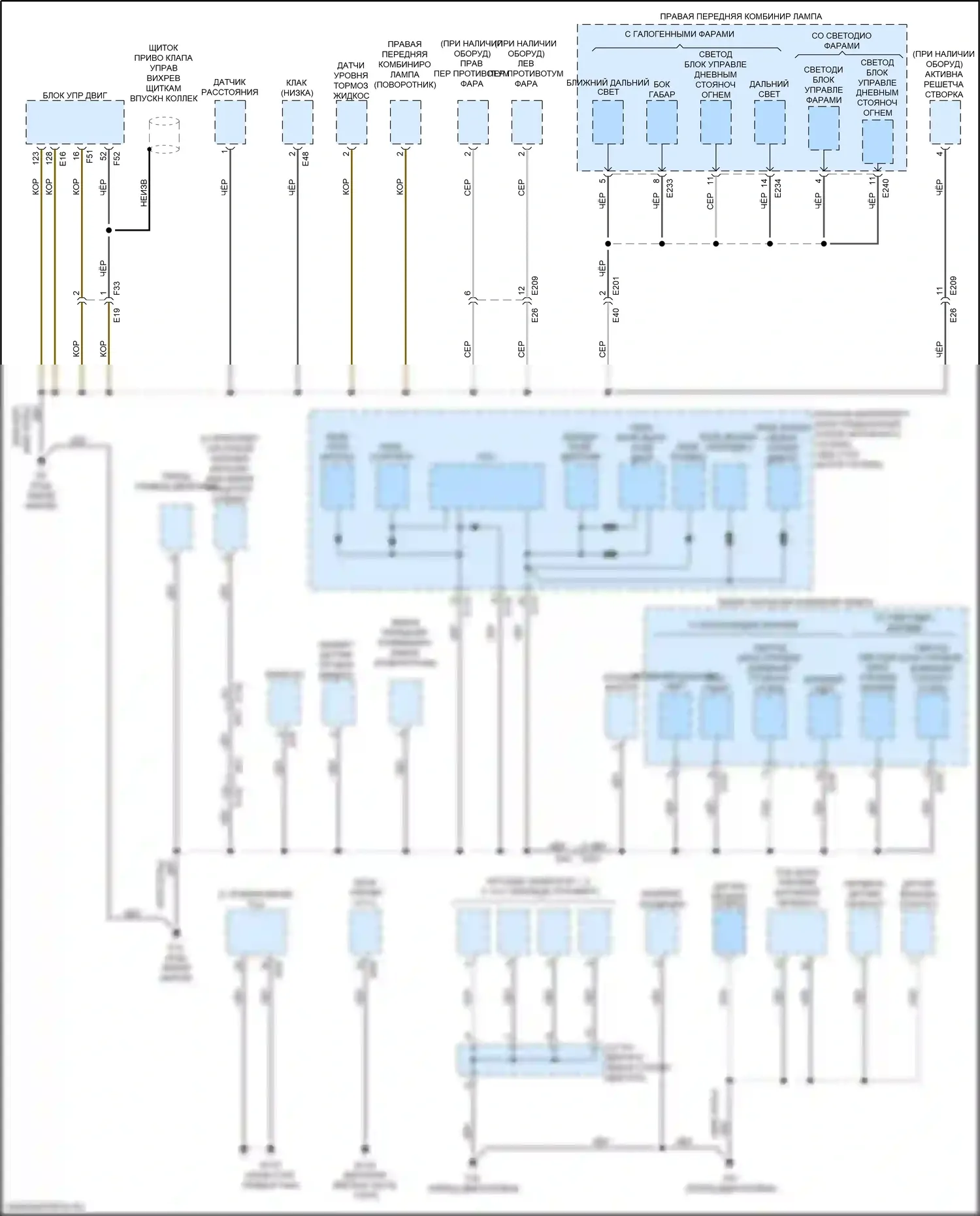 X-Trail Nissan III рестайлинг (2017-2024): Электросхема точек подключения масс (2 из 4) 