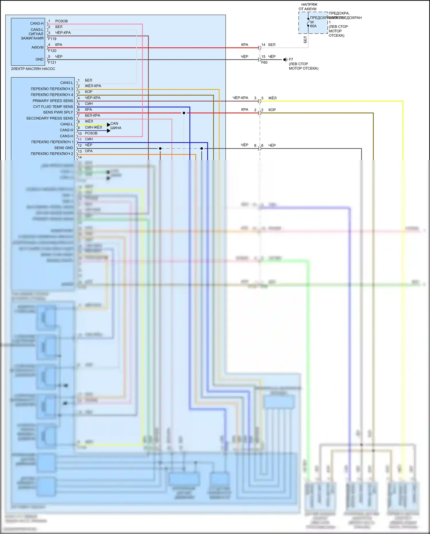 X-Trail Nissan IV (2021-2024): 1,5л турбо, автоматическая электросхема коробки передач (1 из 2) 