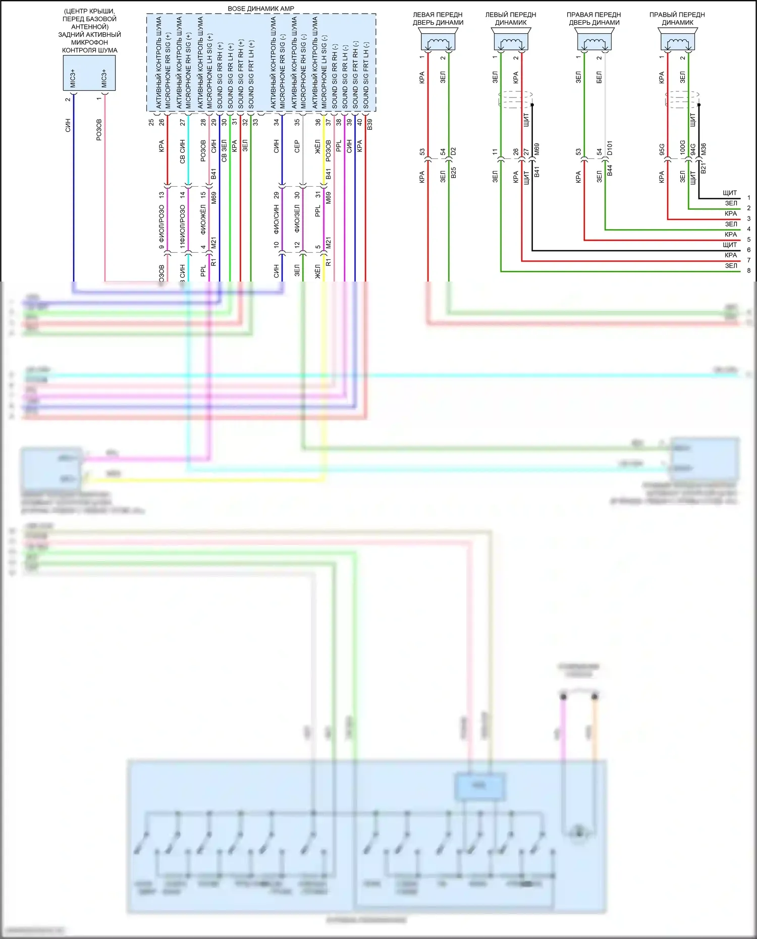 X-Trail Nissan IV (2021-2024): Электросхема навигации, с bose (3 из 4) 