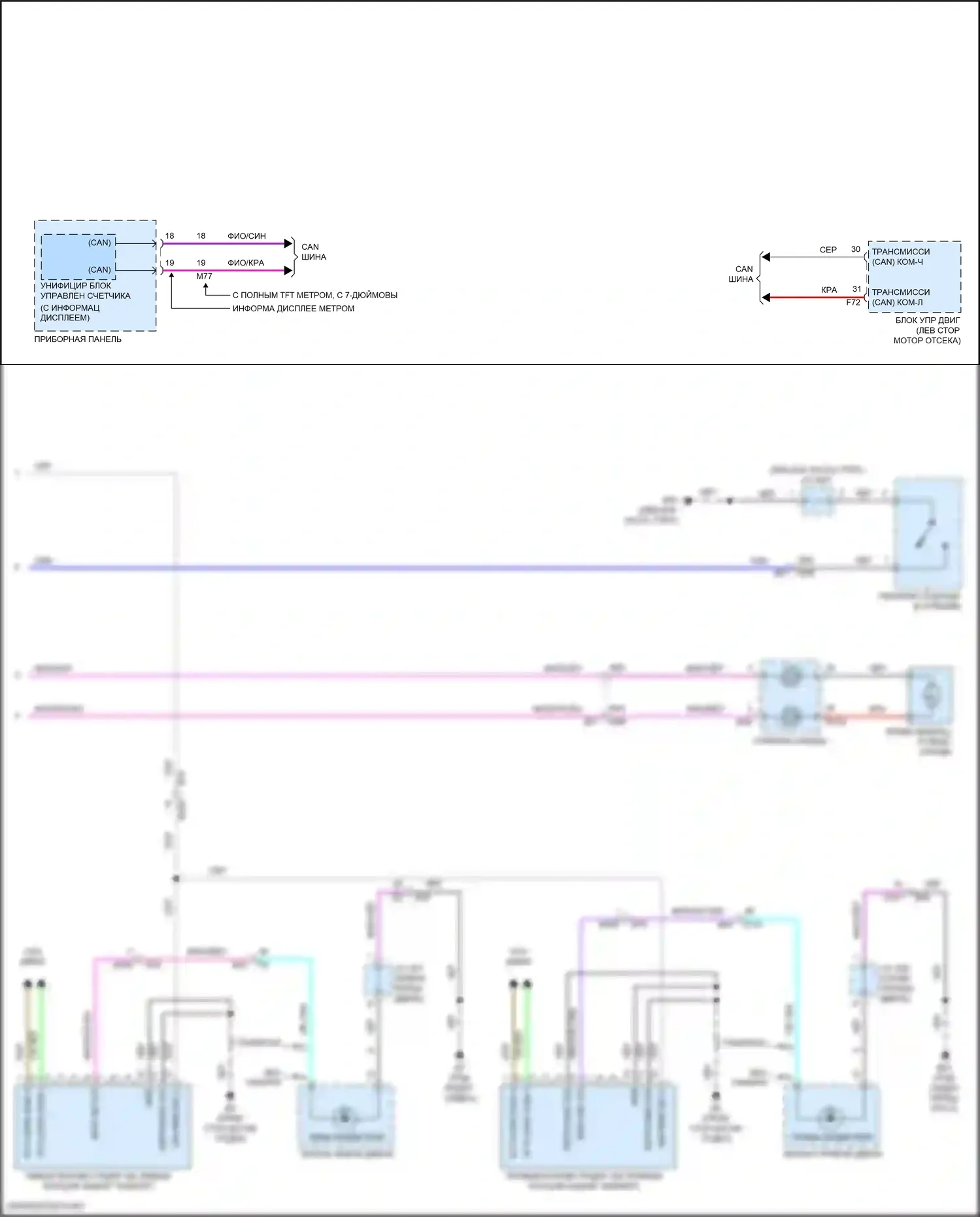X-Trail Nissan IV (2021-2024): Электросхема системы помощи водителю (2 из 2) 