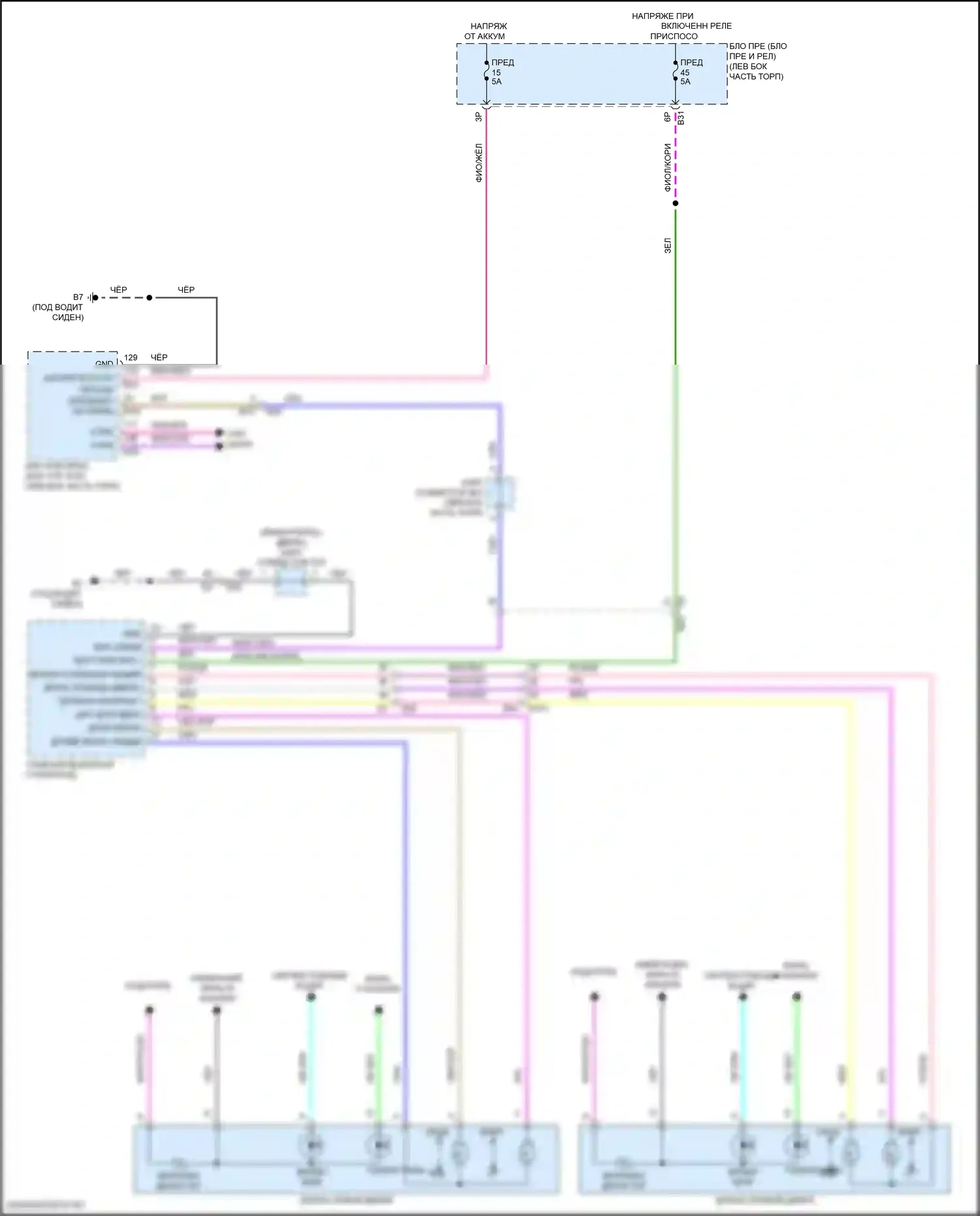 X-Trail Nissan IV (2021-2024): Электросхема управления зеркалами заднего вида 