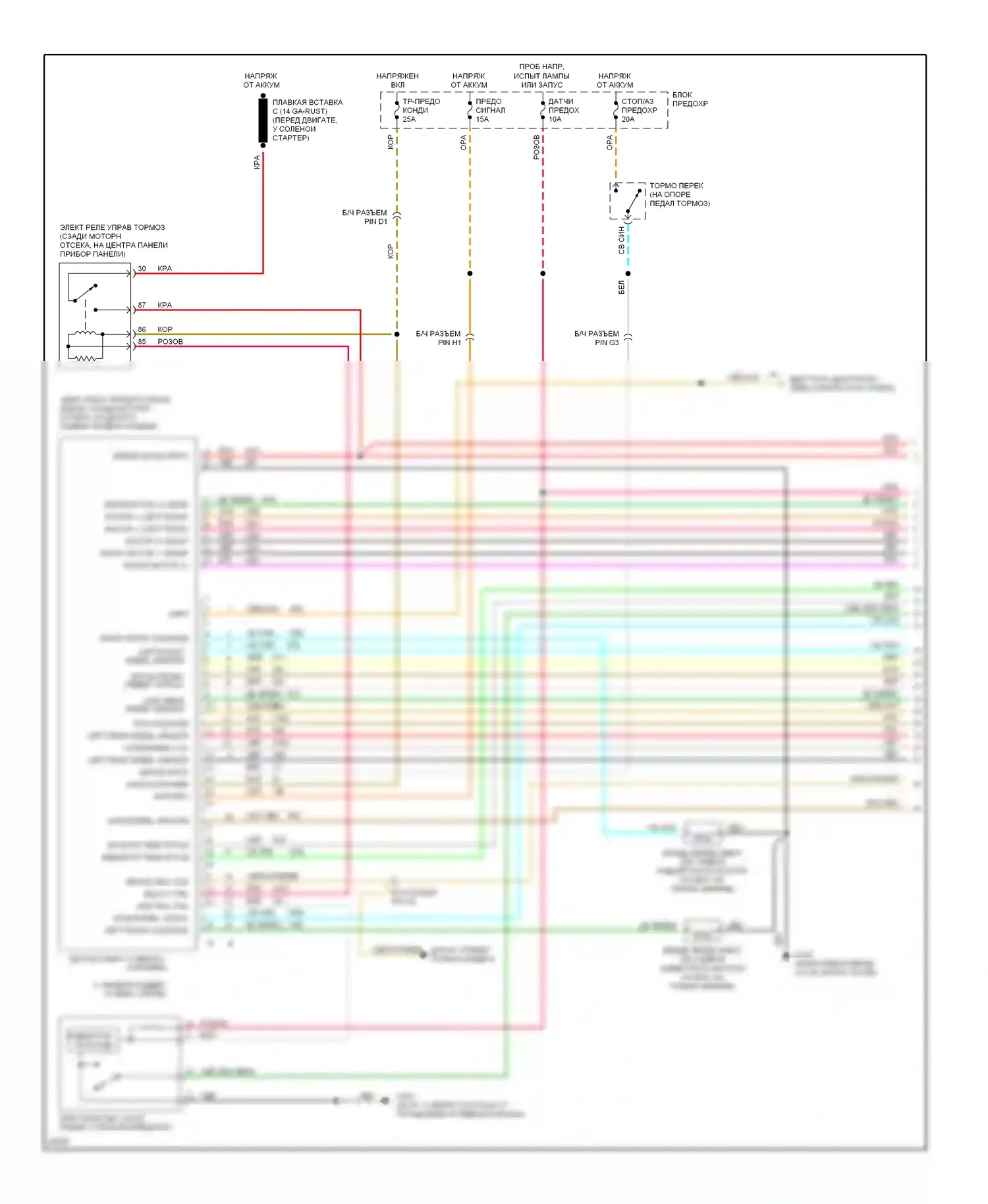 Achieva Oldsmobile I (1991-1997): Электросхемы антиблокировочной системы abs (1 из 2) 