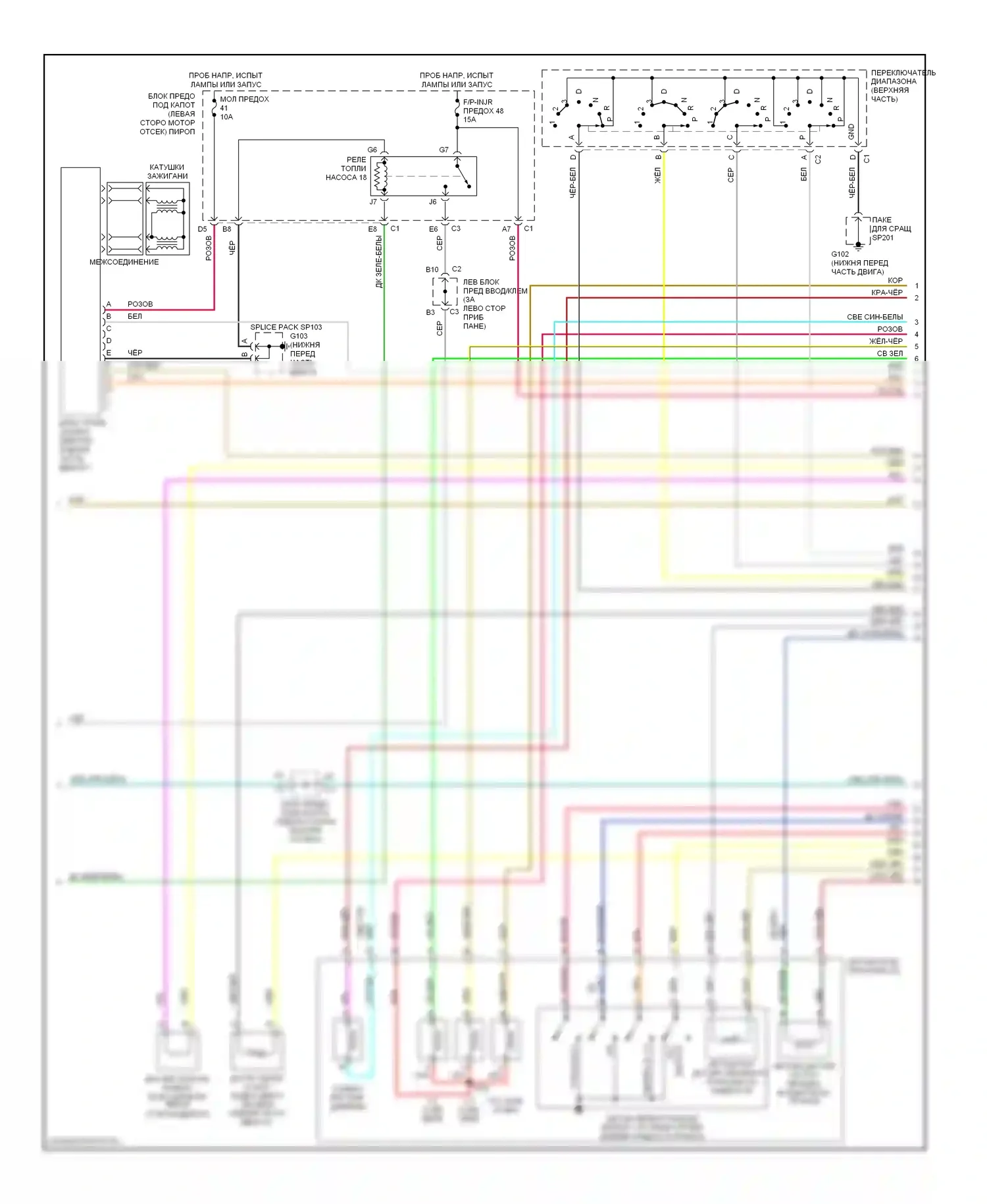 Alero Oldsmobile I (1999-2004): Электросхема двигателя 2.2l vin fs (2 из 3) 