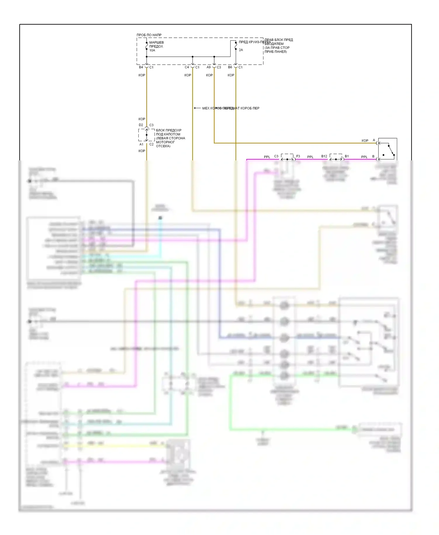 Alero Oldsmobile I (1999-2004): Электросхема круиз-контроля 