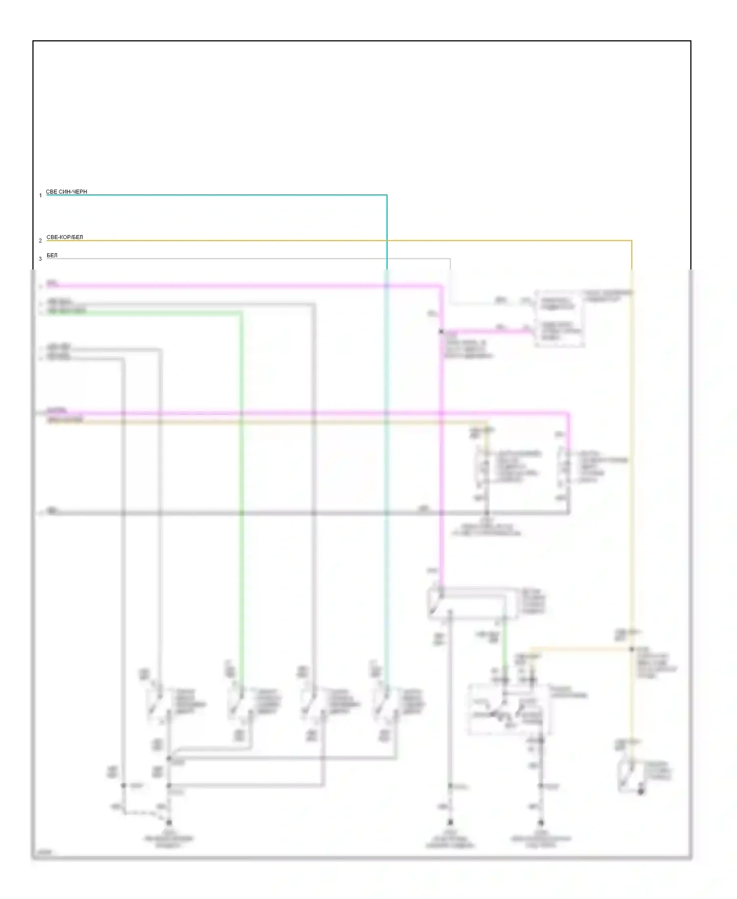 Aurora Oldsmobile I (1994-1999): Электросхема приборной панели (2 из 2) 