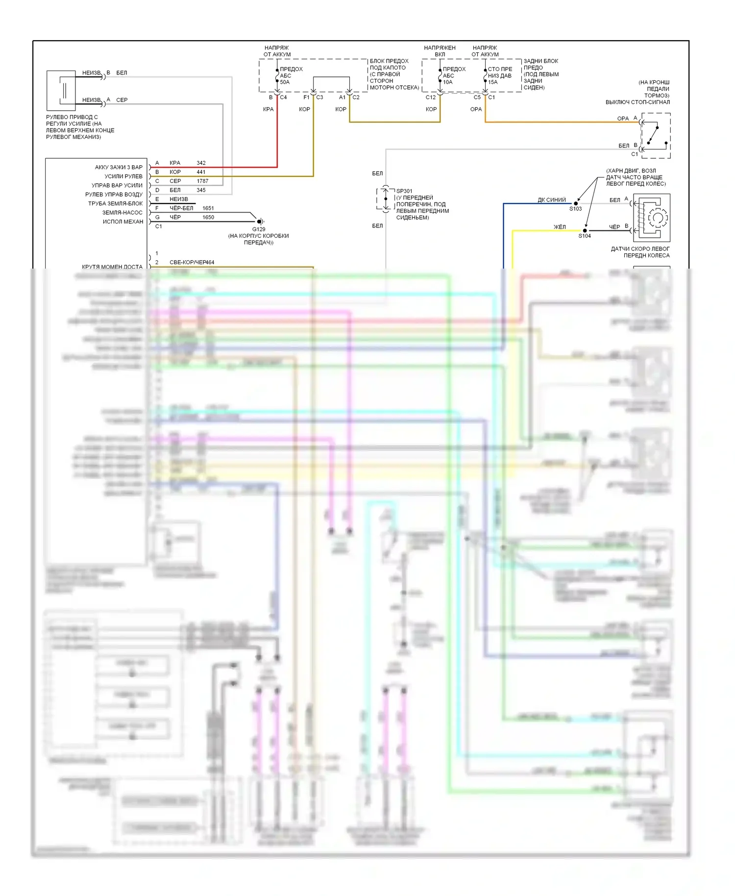 Aurora Oldsmobile II (1999-2003): Электросхемы антиблокировочной системы abs 