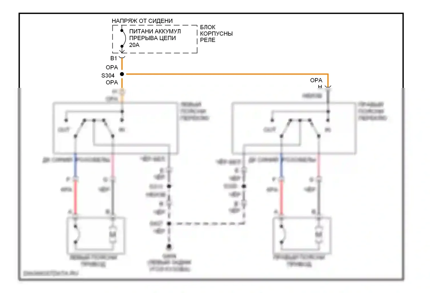 Bravada Oldsmobile II (1995-2001): Поясничная электросхема 