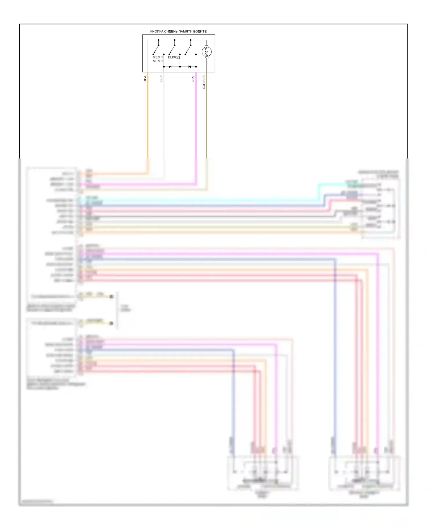 Bravada Oldsmobile III (2001-2004): Электросхема зеркал памяти 