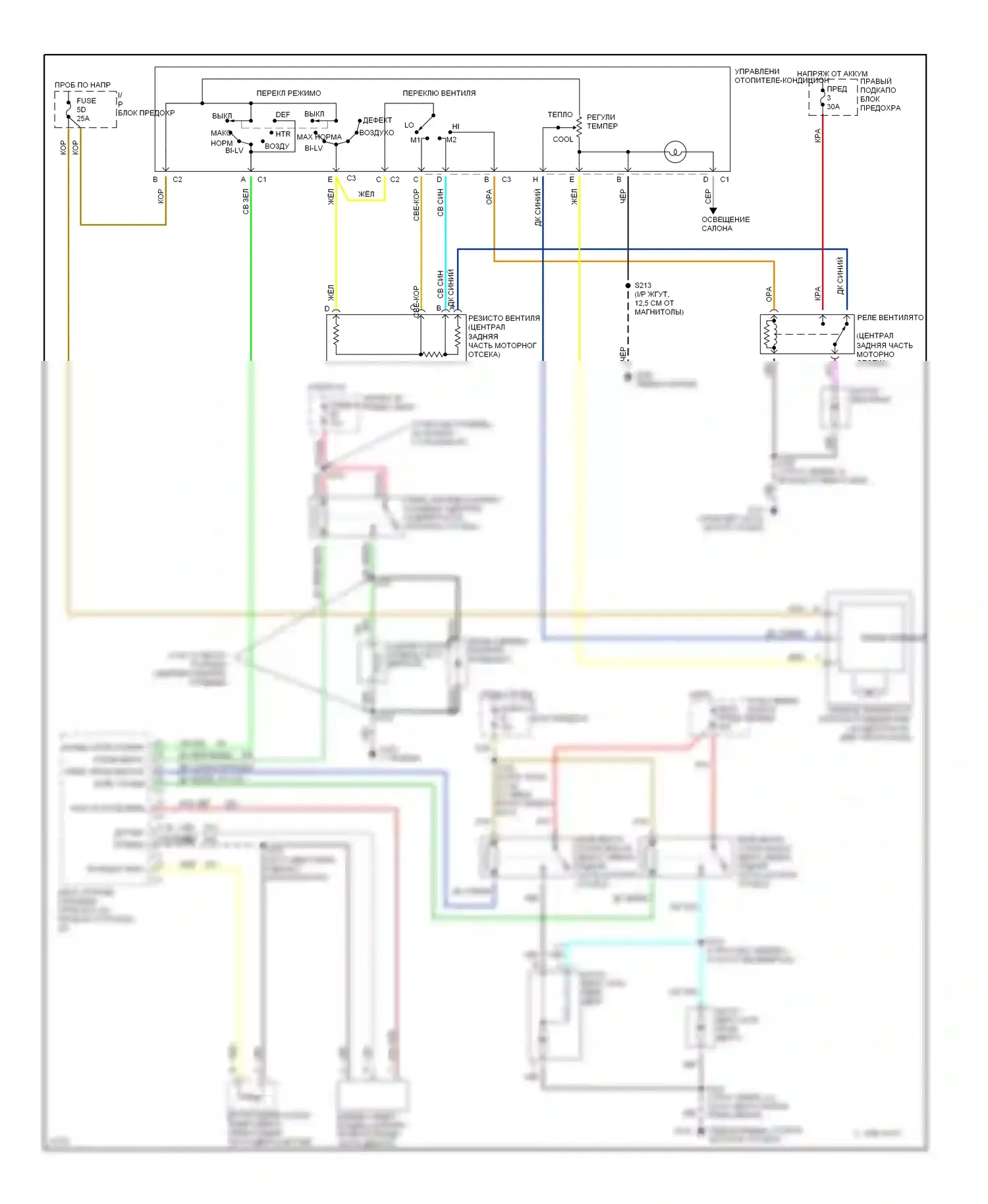 Eighty-Eight Oldsmobile X (1992-1999): Электросхемы кондиционирования 