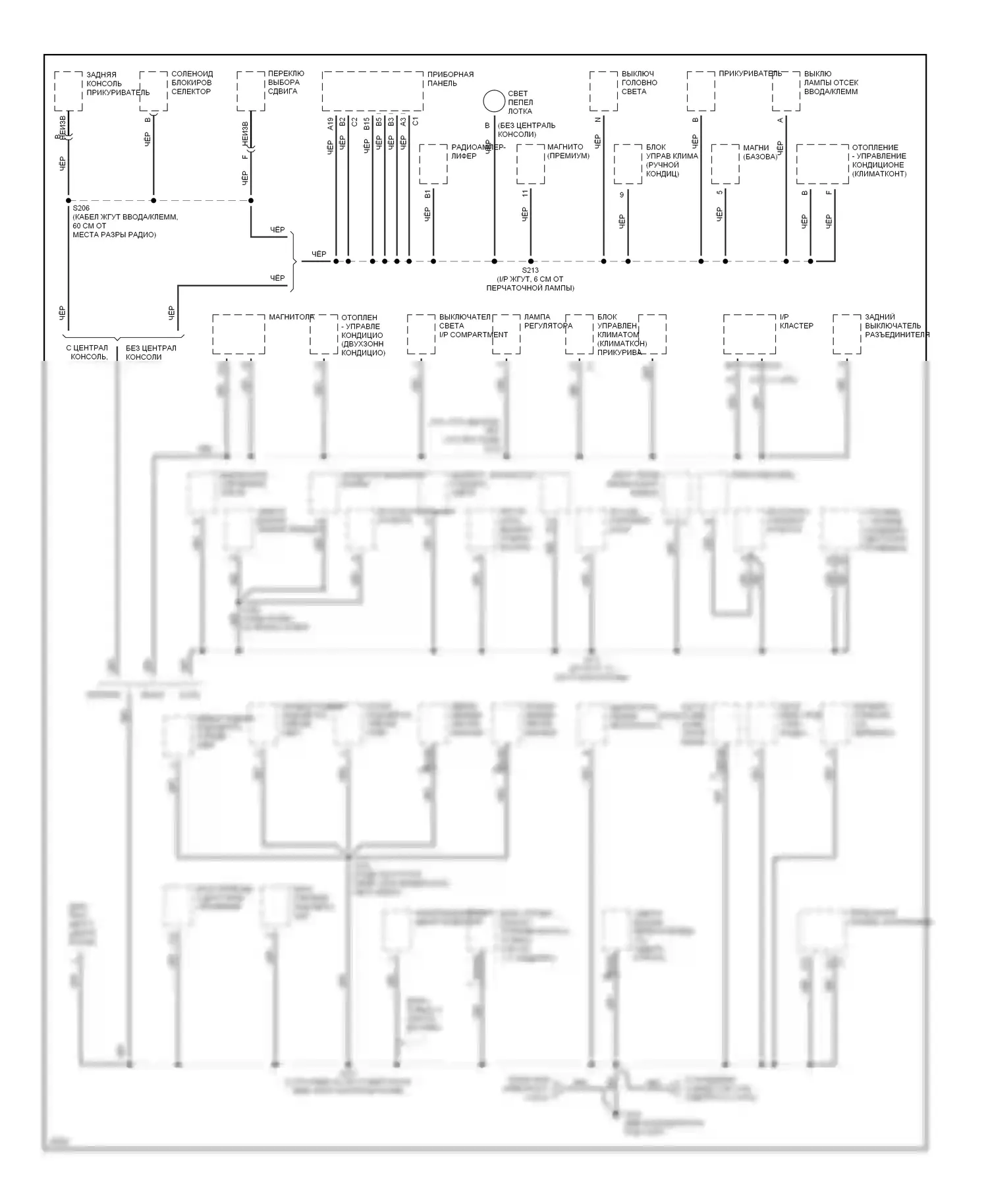 Eighty-Eight Oldsmobile X (1992-1999): Электросхема разводки массы (4 из 6) 