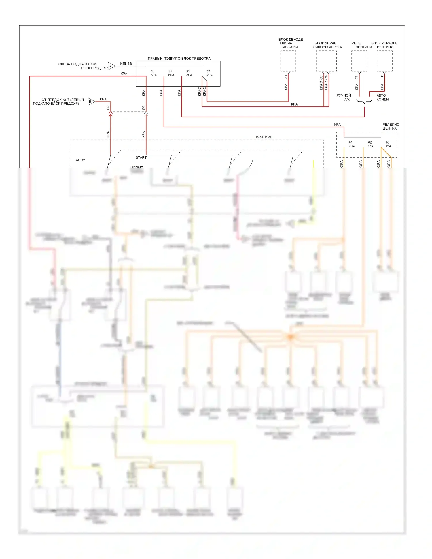Ninety-Eight Oldsmobile XI (1991-1996): Электросхема блока предохранителей реле (2 из 4) 