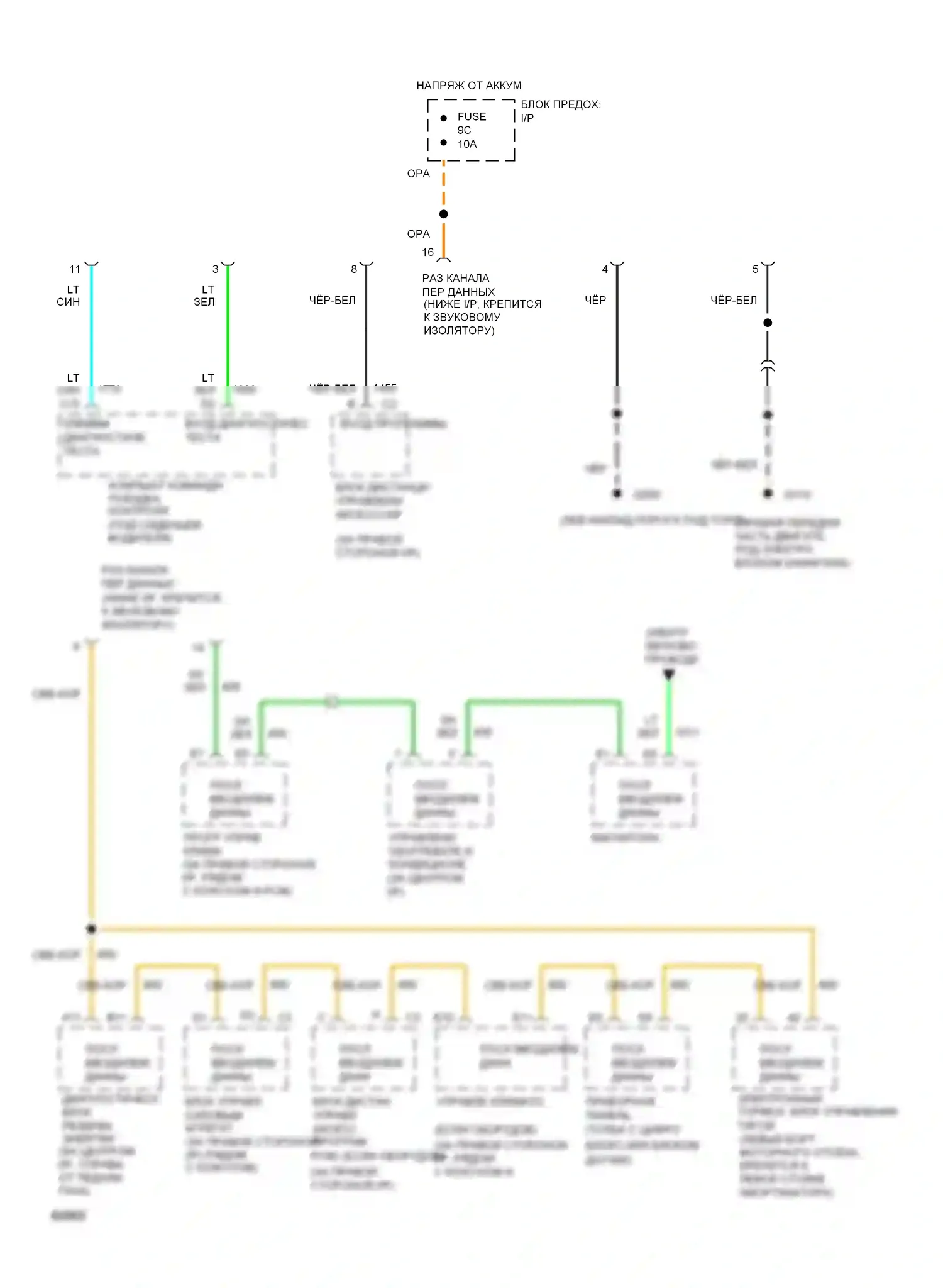 Ninety-Eight Oldsmobile XI (1991-1996): Электросхема диагностического разхъема 