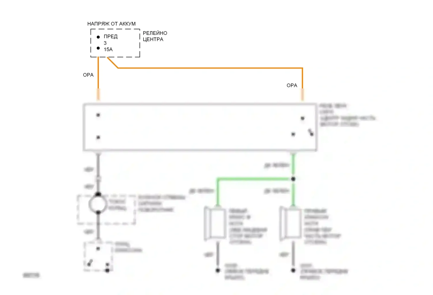 Ninety-Eight Oldsmobile XI (1991-1996): Электросхема клаксона 