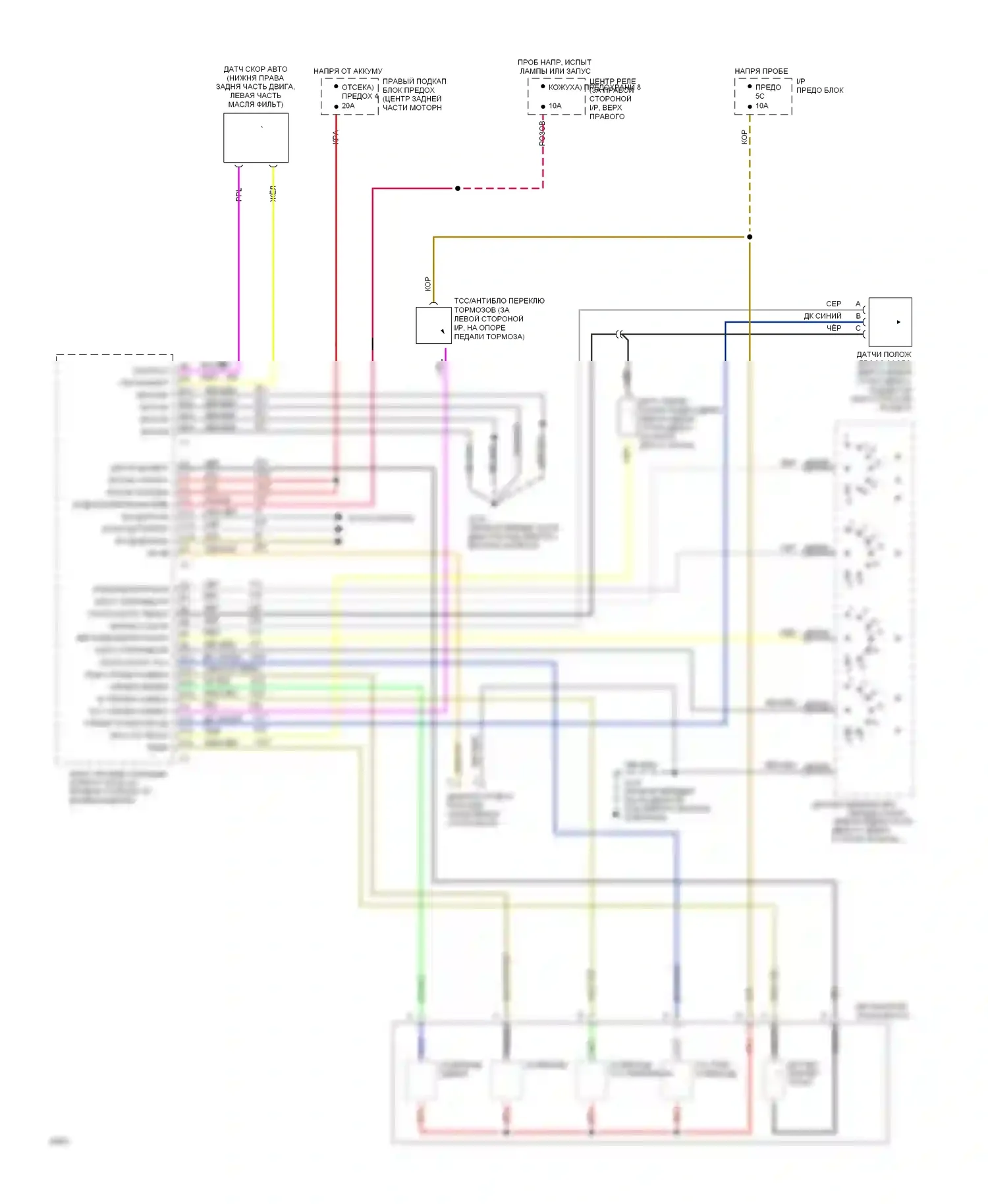 Ninety-Eight Oldsmobile XI (1991-1996): Электросхема коробки передач, 4t60-e 