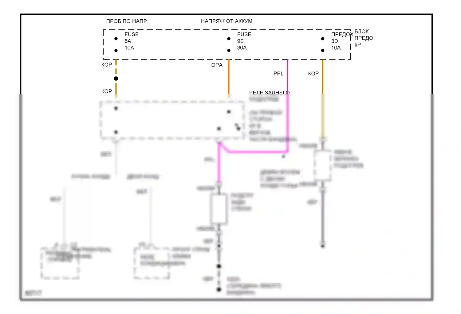 Ninety-Eight Oldsmobile XI (1991-1996): Электросхема подогрева 