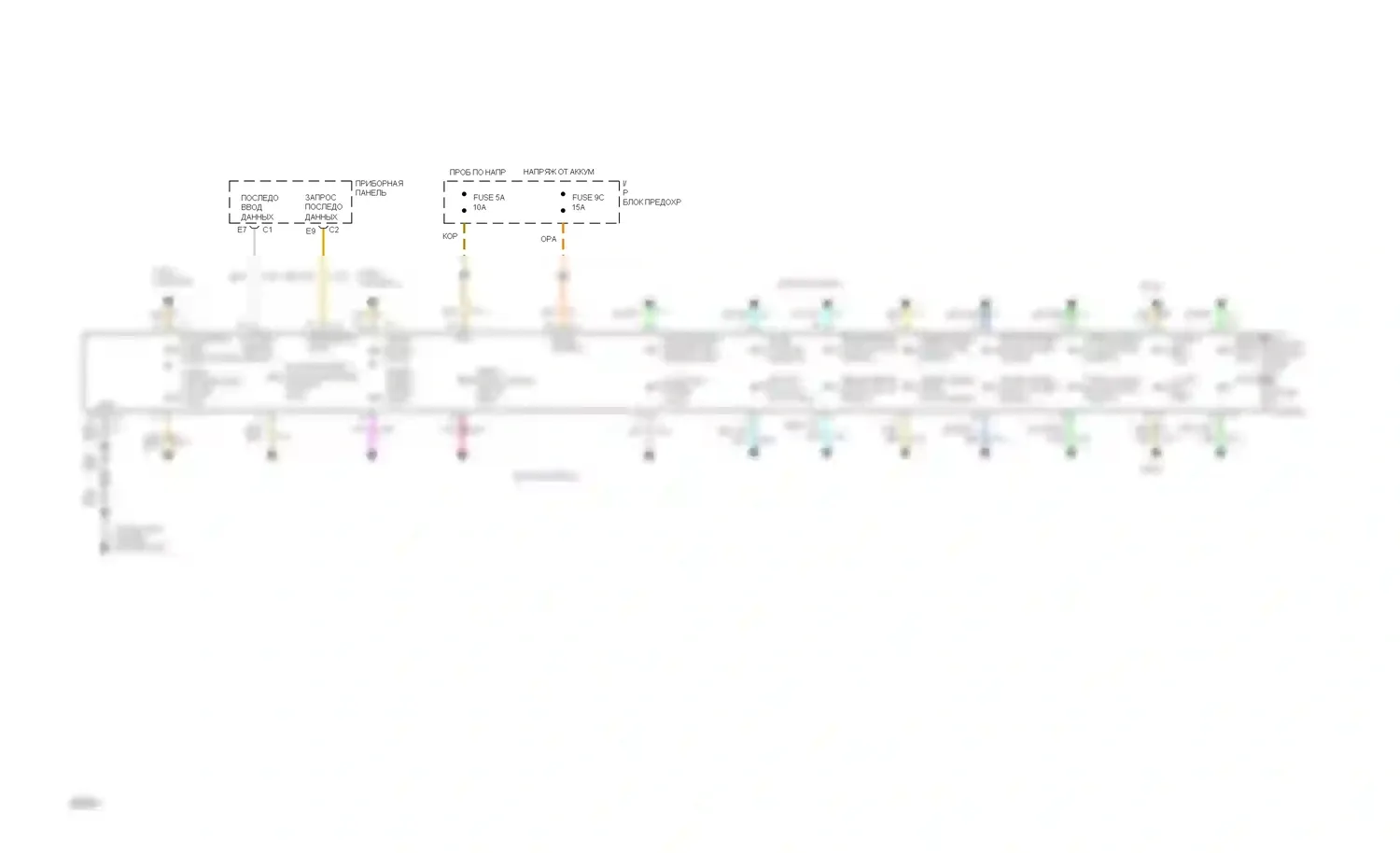 Ninety-Eight Oldsmobile XI (1991-1996): Электросхема монитора ламп 