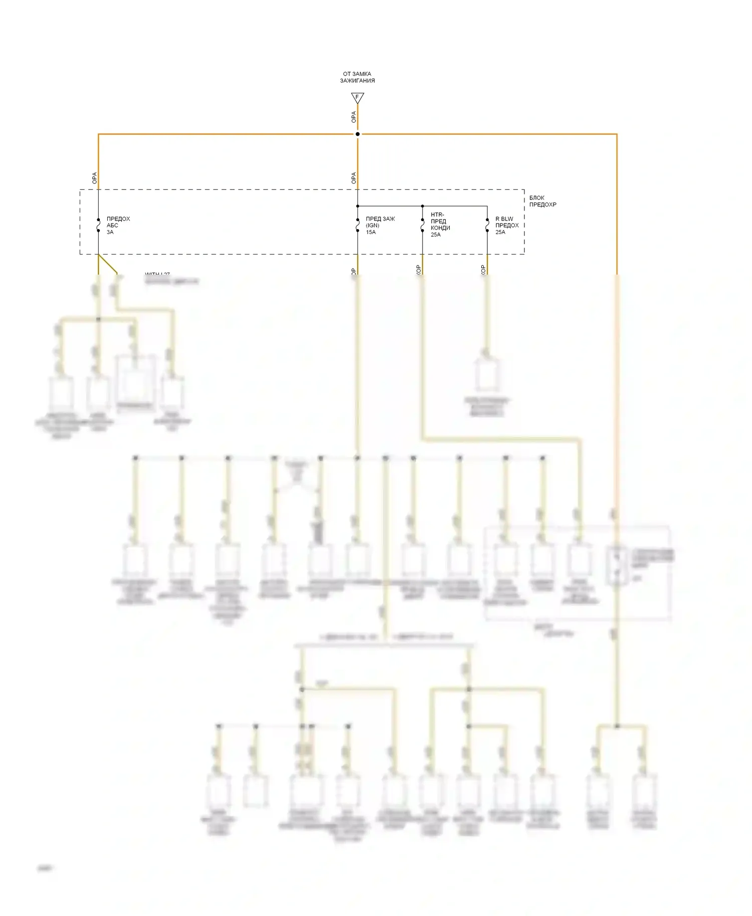 Silhouette Oldsmobile I (1989-1996): Электросхема блока предохранителей реле (5 из 5) 