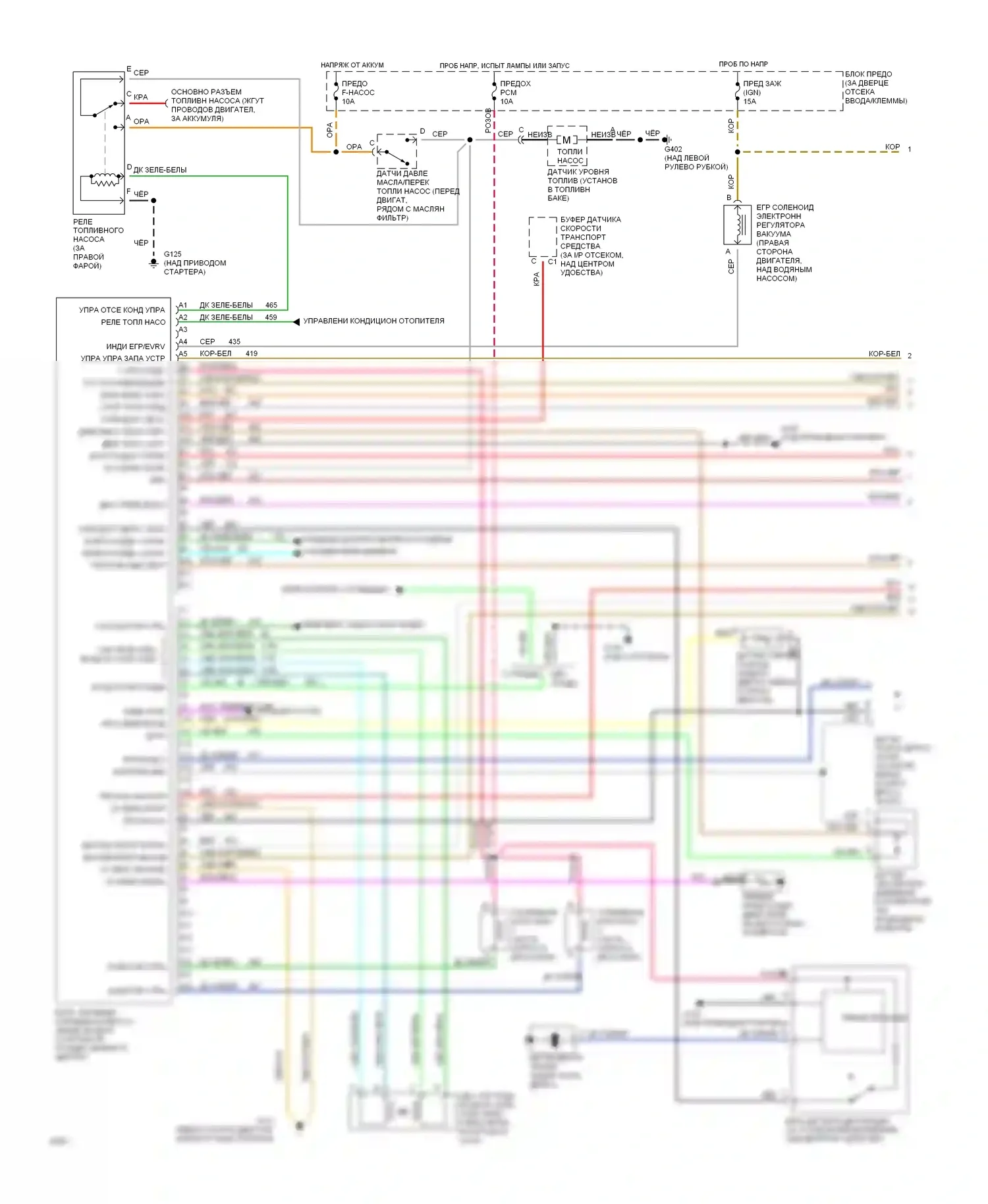Silhouette Oldsmobile I (1989-1996): Электросхема двигателя 3.1l (vin d) s (1 из 2) 
