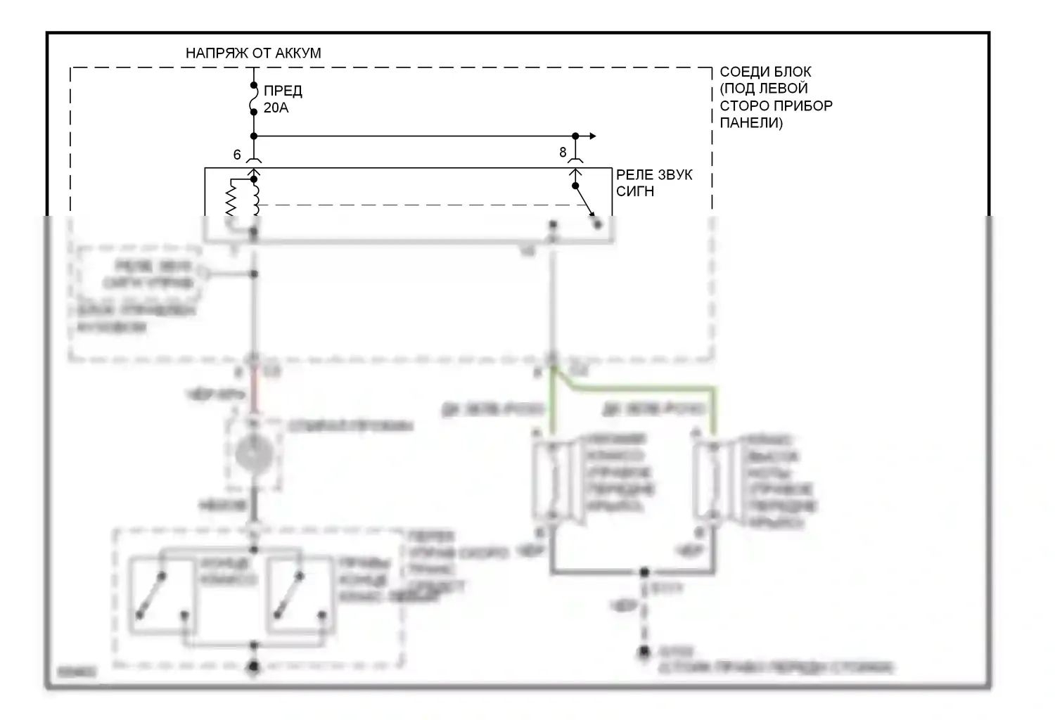 Breeze Plymouth I (1995-2000): Электросхема клаксона 