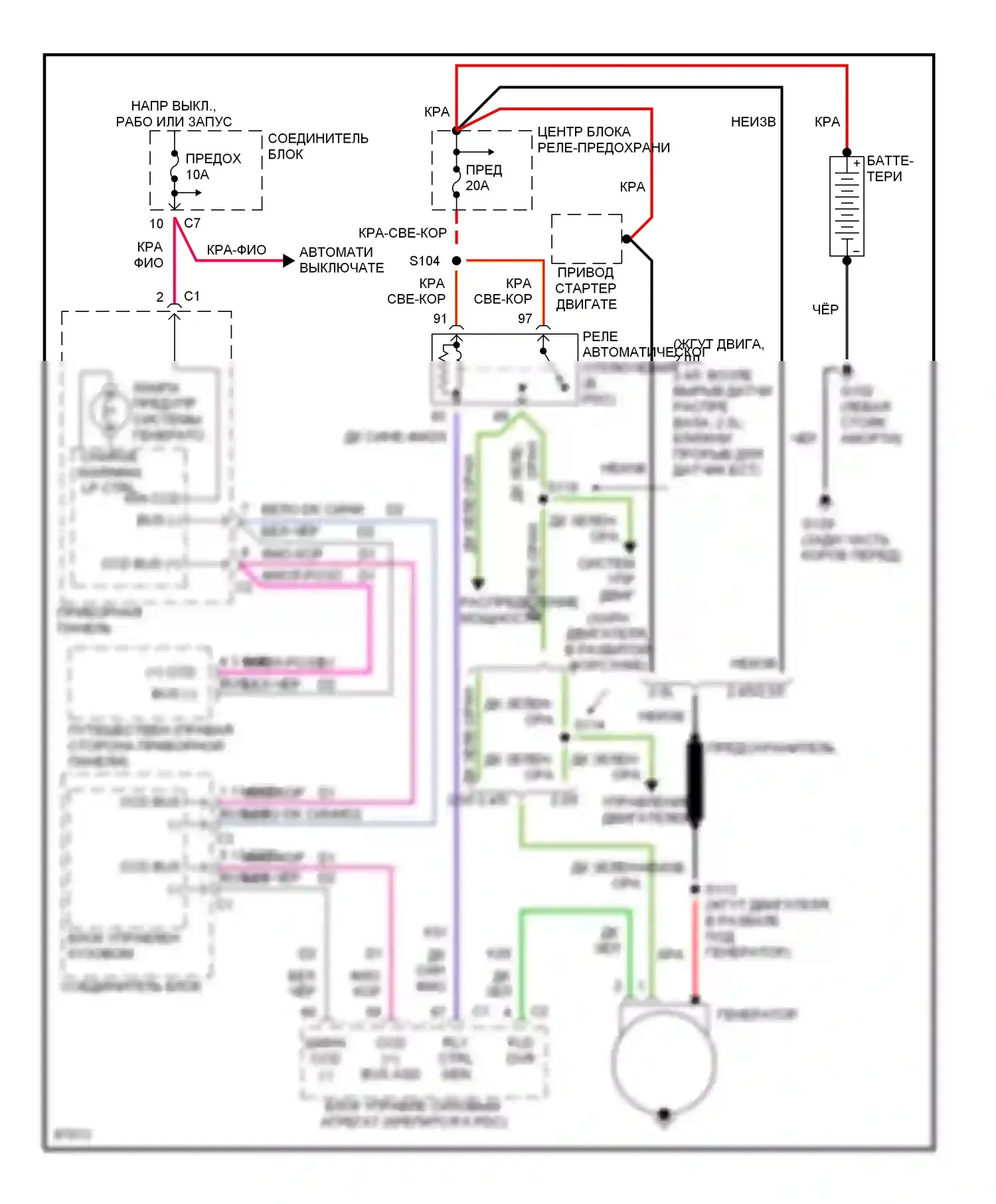 Breeze Plymouth I (1995-2000): Электросхема генератора 