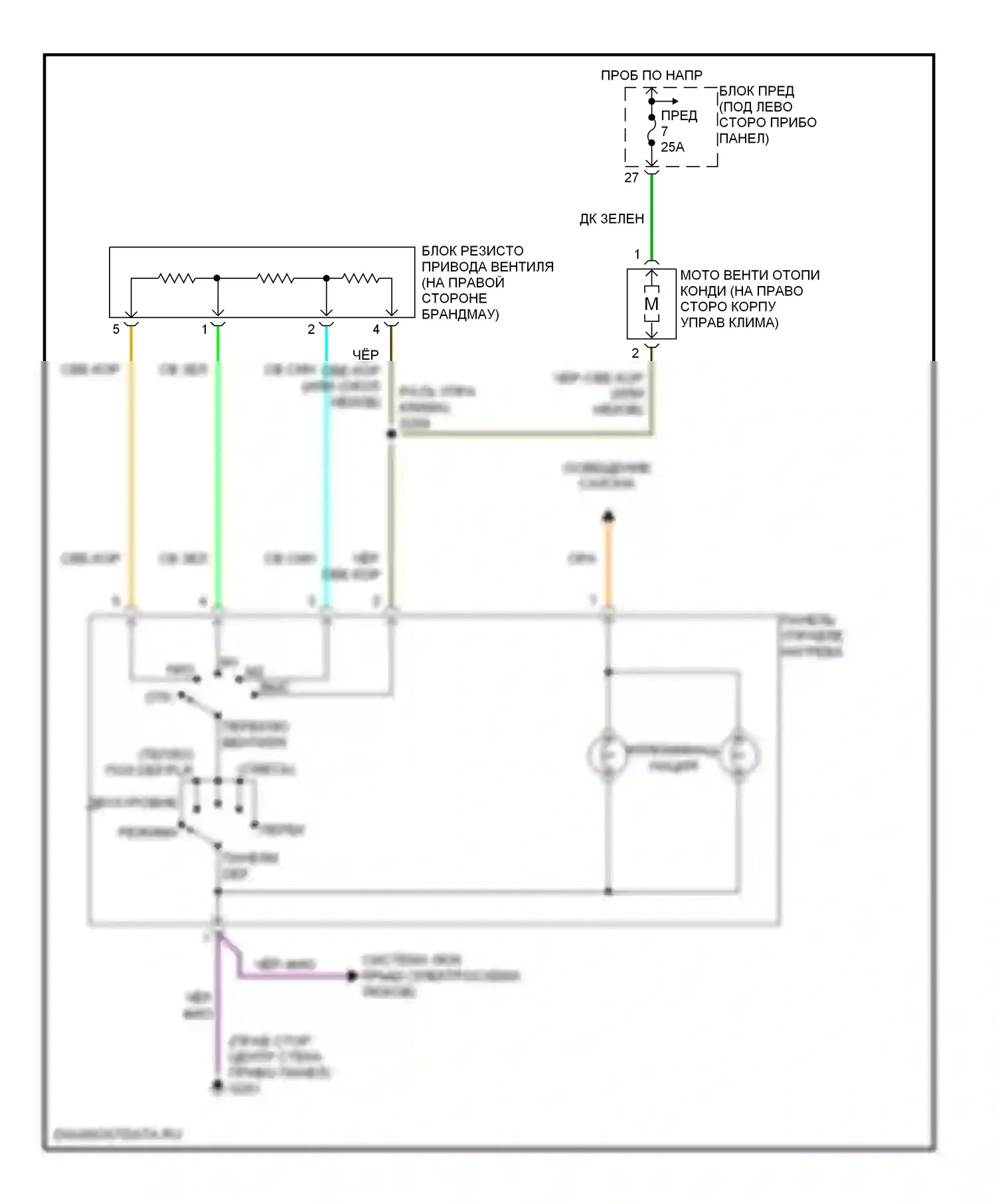 Neon Plymouth I (1993-2001): Электросхема нагревателя 