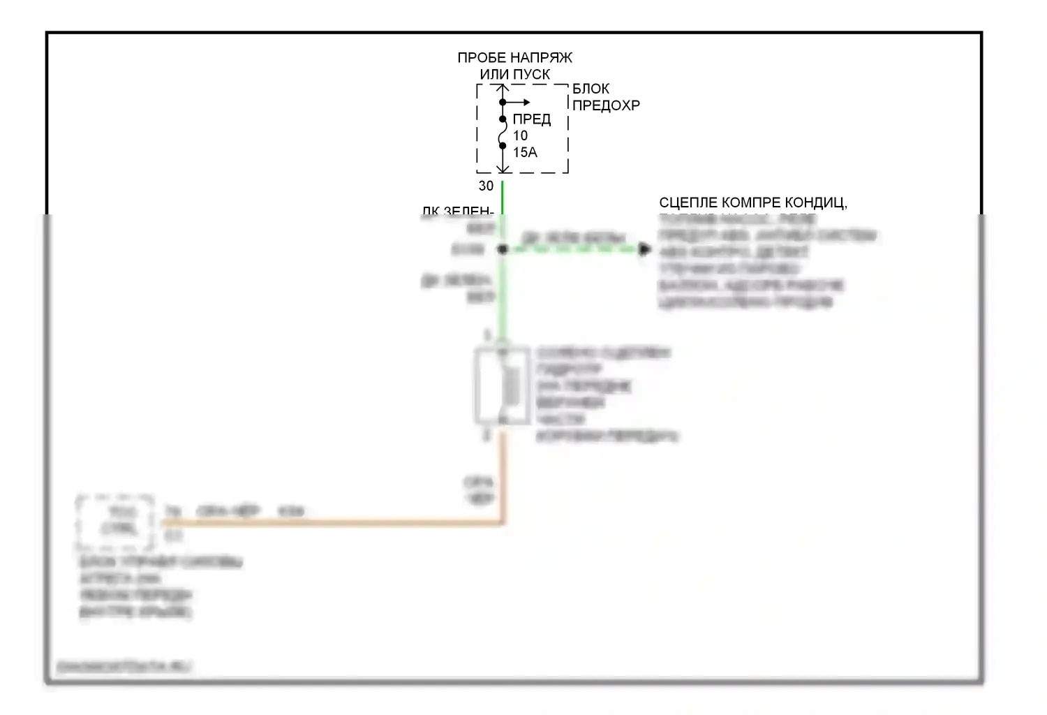 Neon Plymouth I (1993-2001): Электросхема электромагнита tcc 