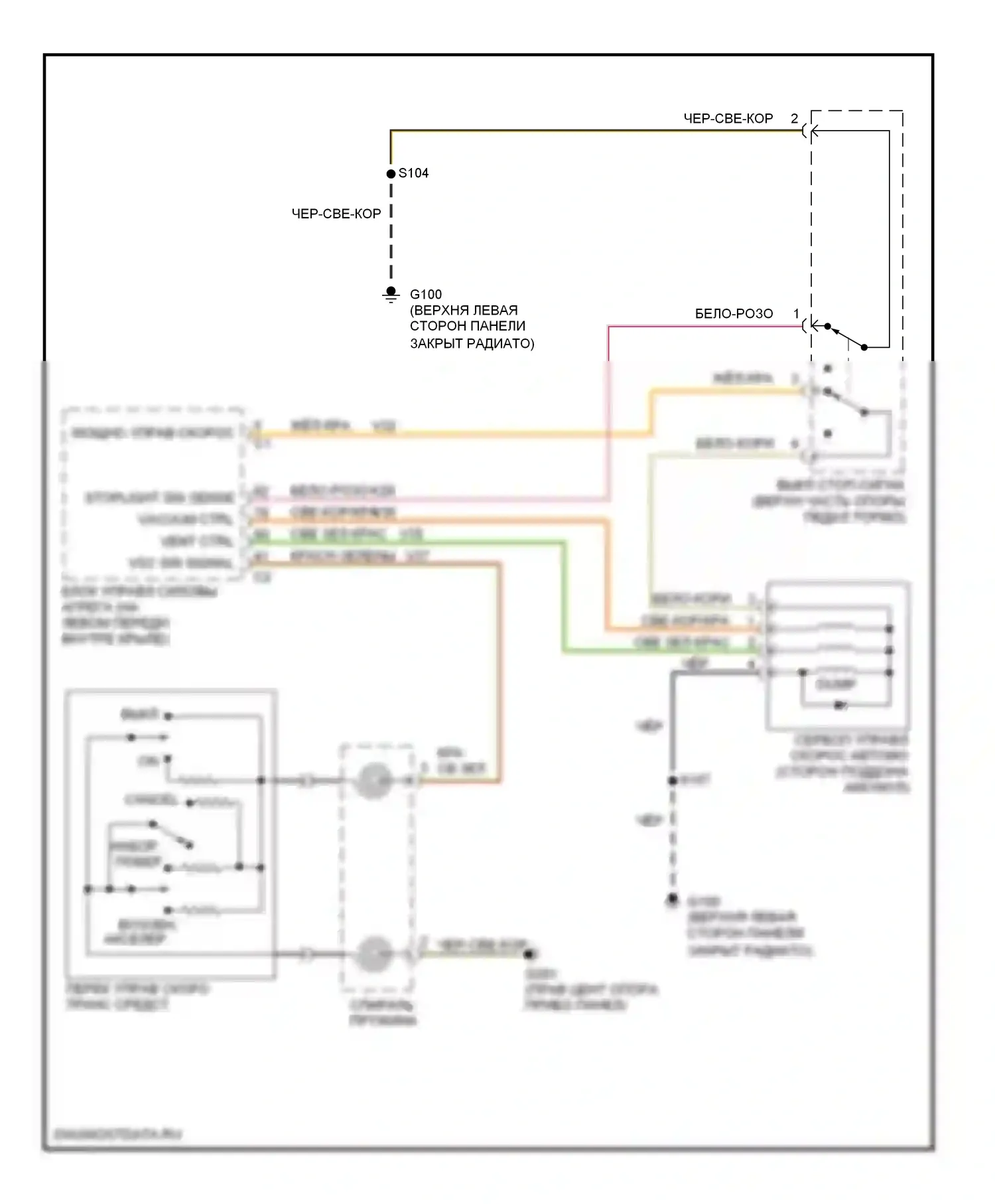 Neon Plymouth I (1993-2001): Электросхема круиз-контроля 