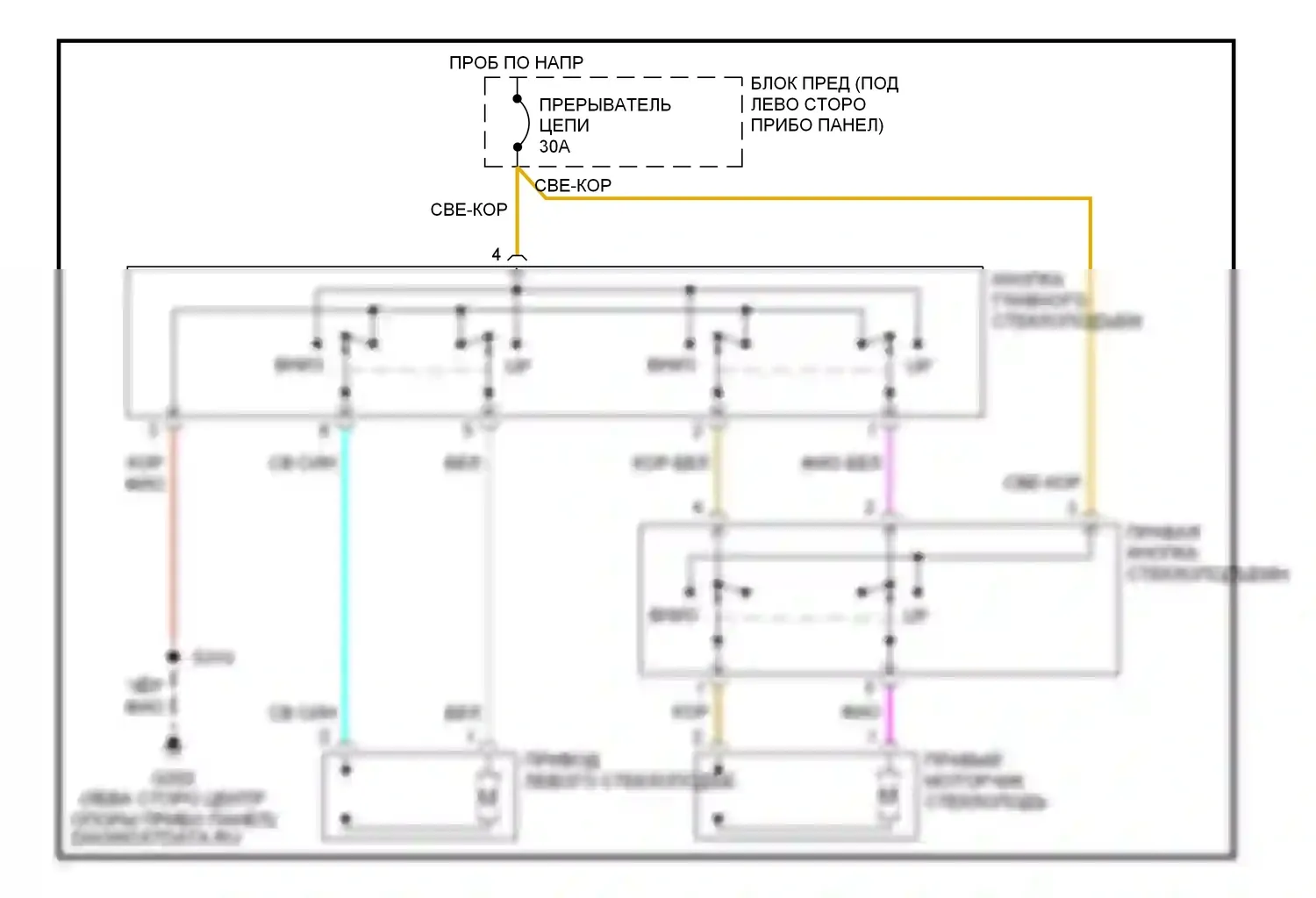 Neon Plymouth I (1993-2001): Электросхема стеклоподъемника 